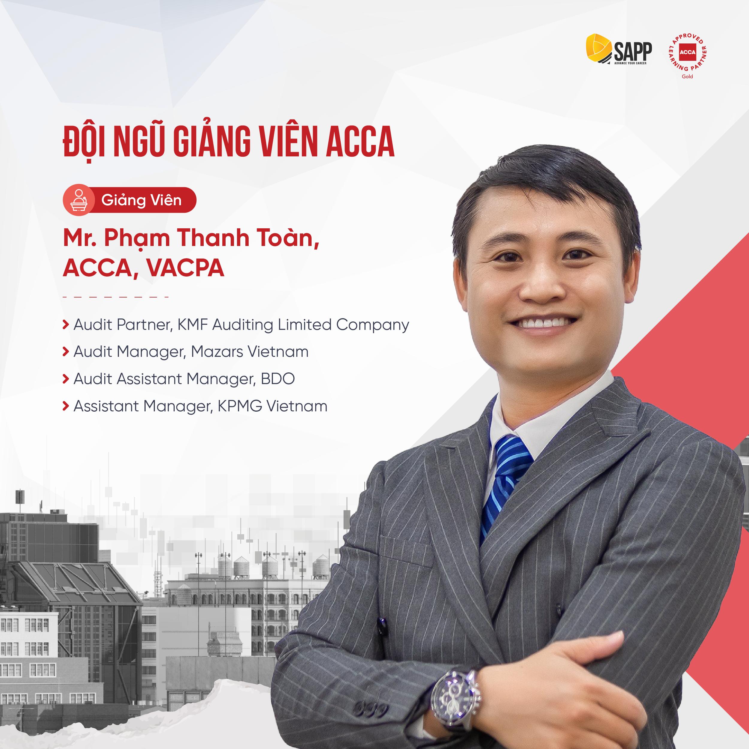  Phạm Thanh Toàn, ACCA, VACPA, CMA