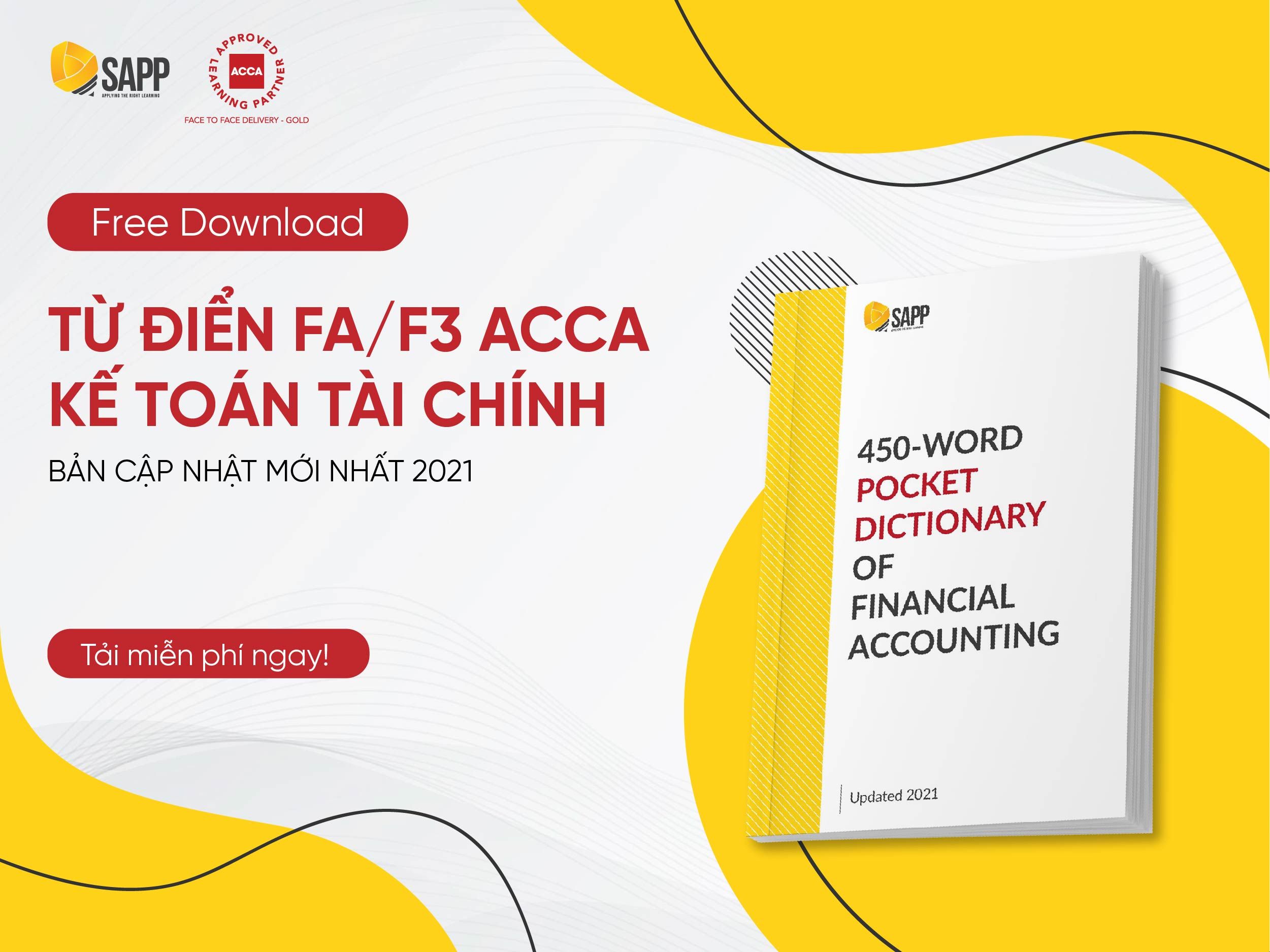 Free download: Từ điển FA/F3 ACCA Kế toán tài chính bản mới nhất