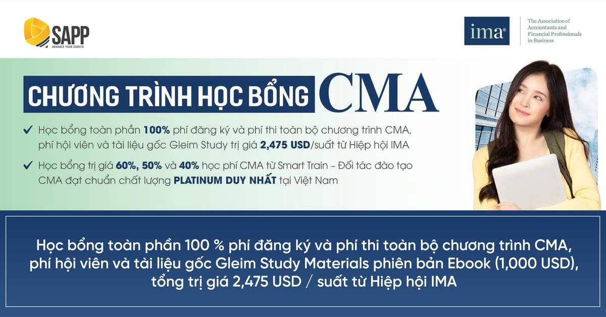 Chương trình học bổng CMA do hiệp hội IMA khởi động hàng năm