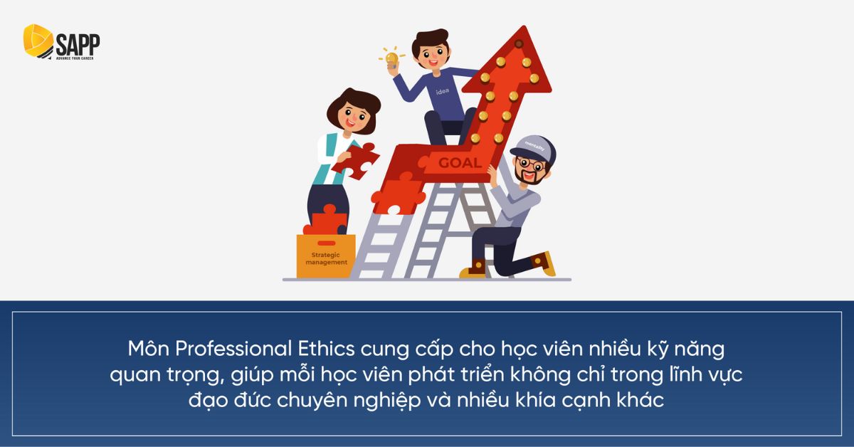Môn Professional Ethics cung cấp cho học viên nhiều kỹ năng quan trọng, giúp mỗi học viên phát triển không chỉ trong lĩnh vực đạo đức chuyên nghiệp và nhiều khía cạnh khác
