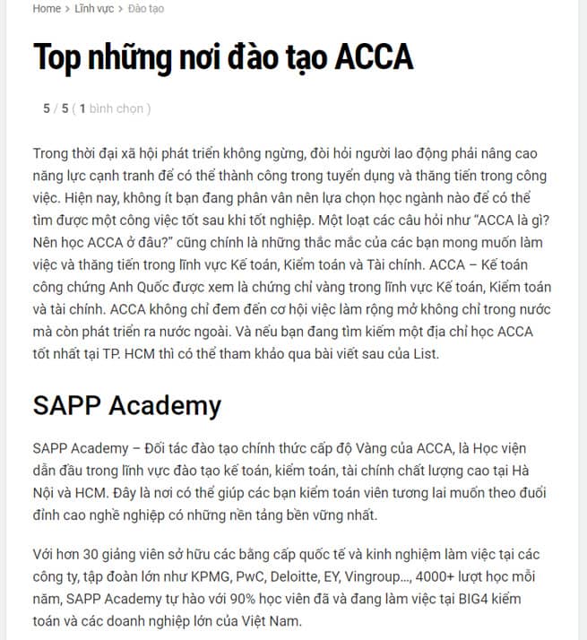 khóa học ACCA online