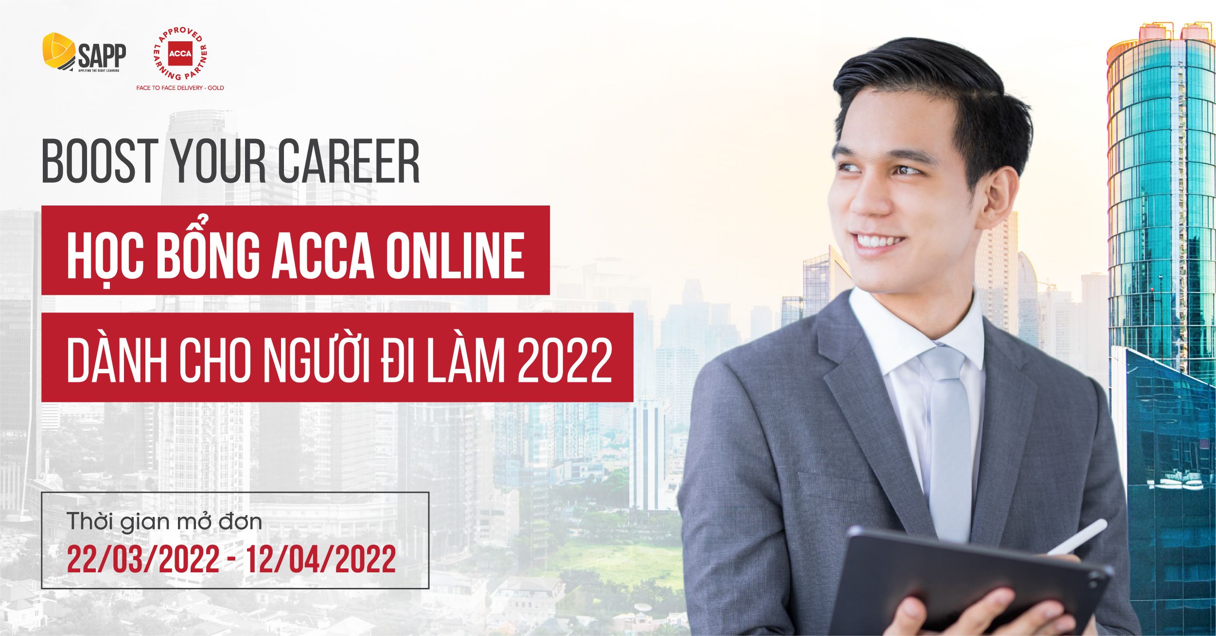 Học bổng ACCA Online dành cho người đi làm - Boost Your Career 2022