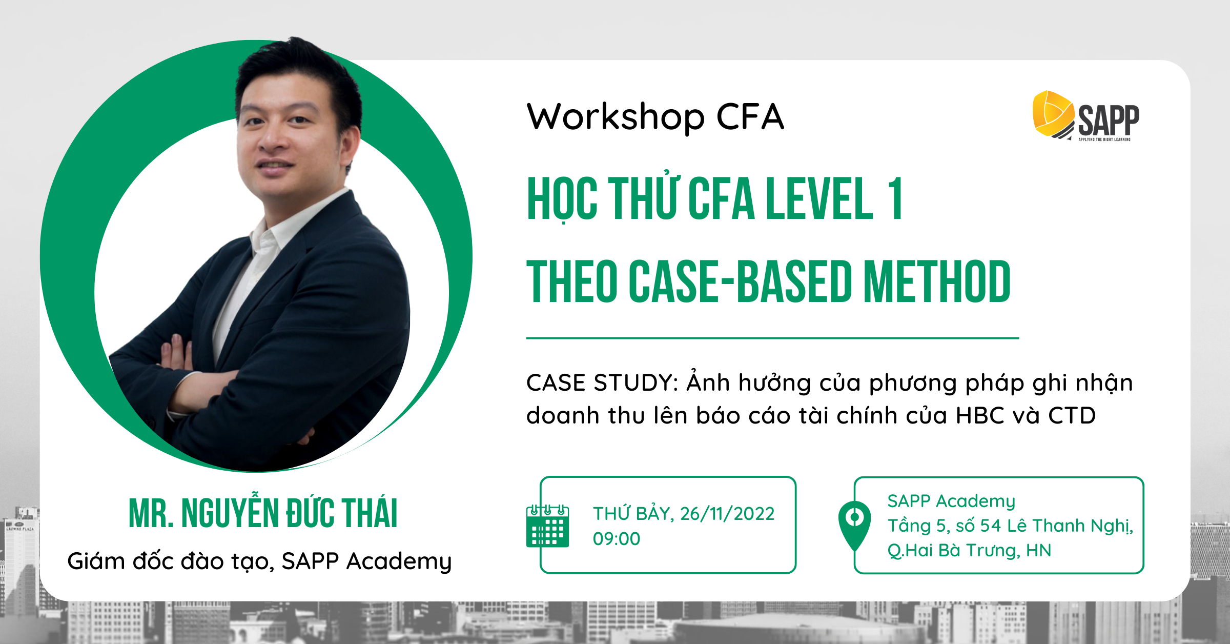 Workshop Học thử CFA Level 1 Theo Case-Based Method
