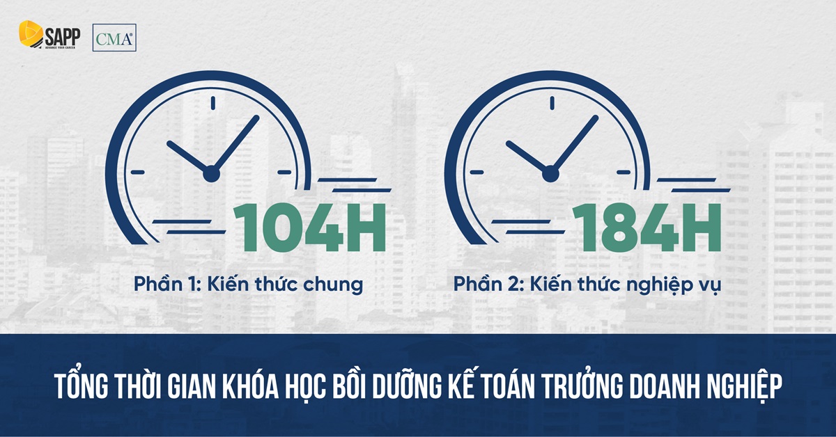 Tổng thời gian hoàn thiện chứng chỉ kế toán trưởng