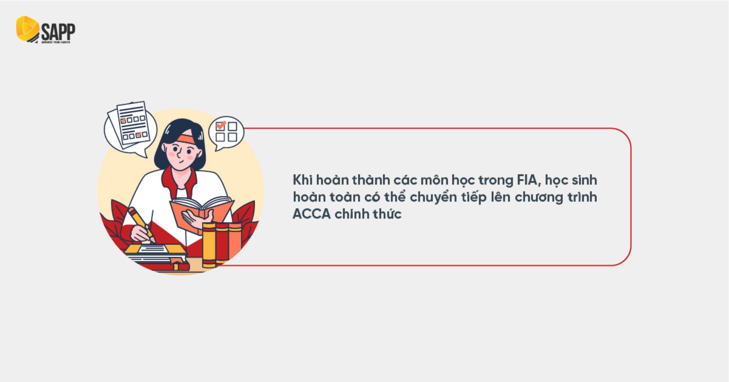 Học sinh muốn học ACCA có thể bắt đầu với FIA trước 