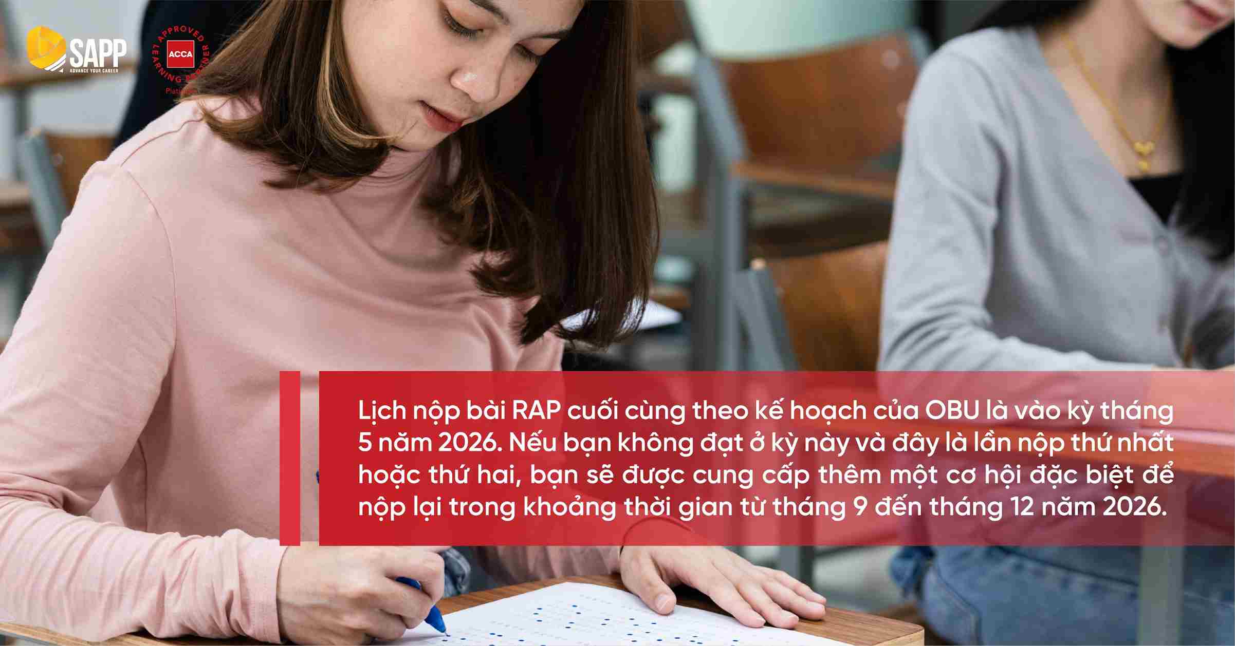 Lịch nộp bài RAP cuối cùng 