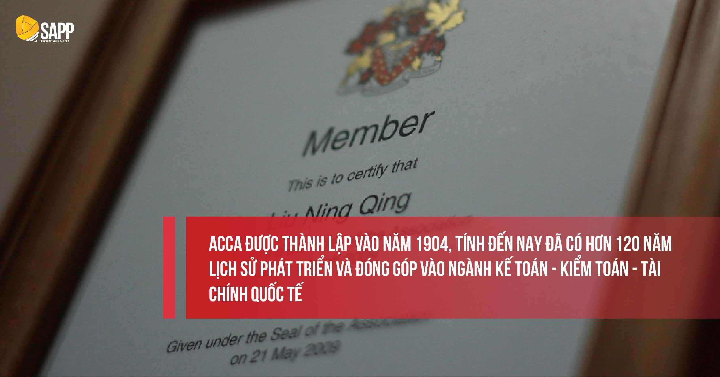 Thông tin chứng chỉ ACCA 