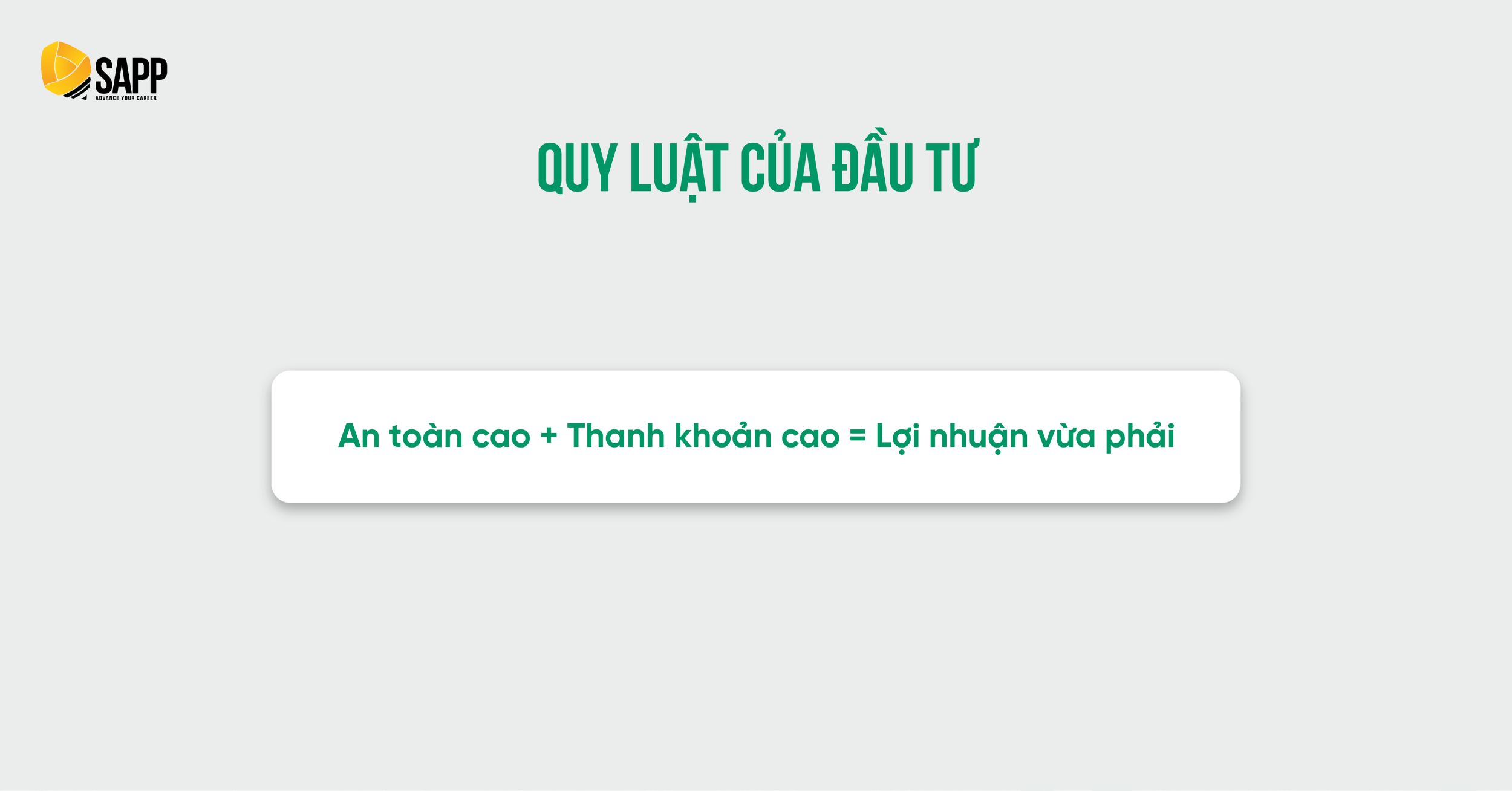 Quy luật đầu tư tài chính ngắn hạn 