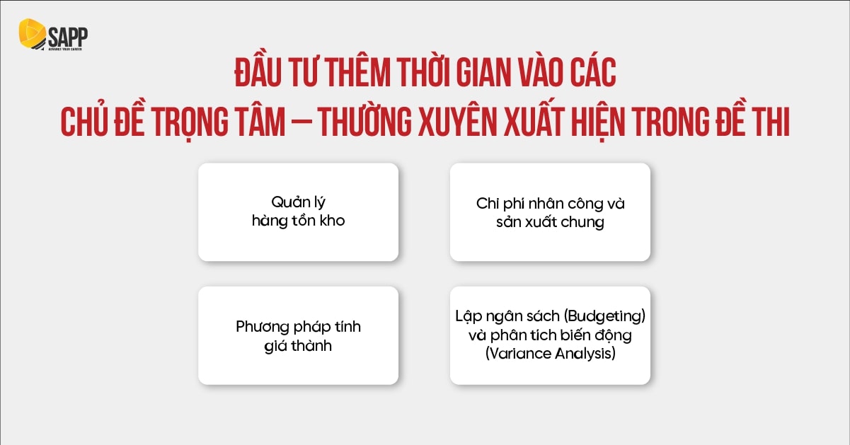 Tập trung vào kiến thức trọng tâm trong chương trình F2 ACCA