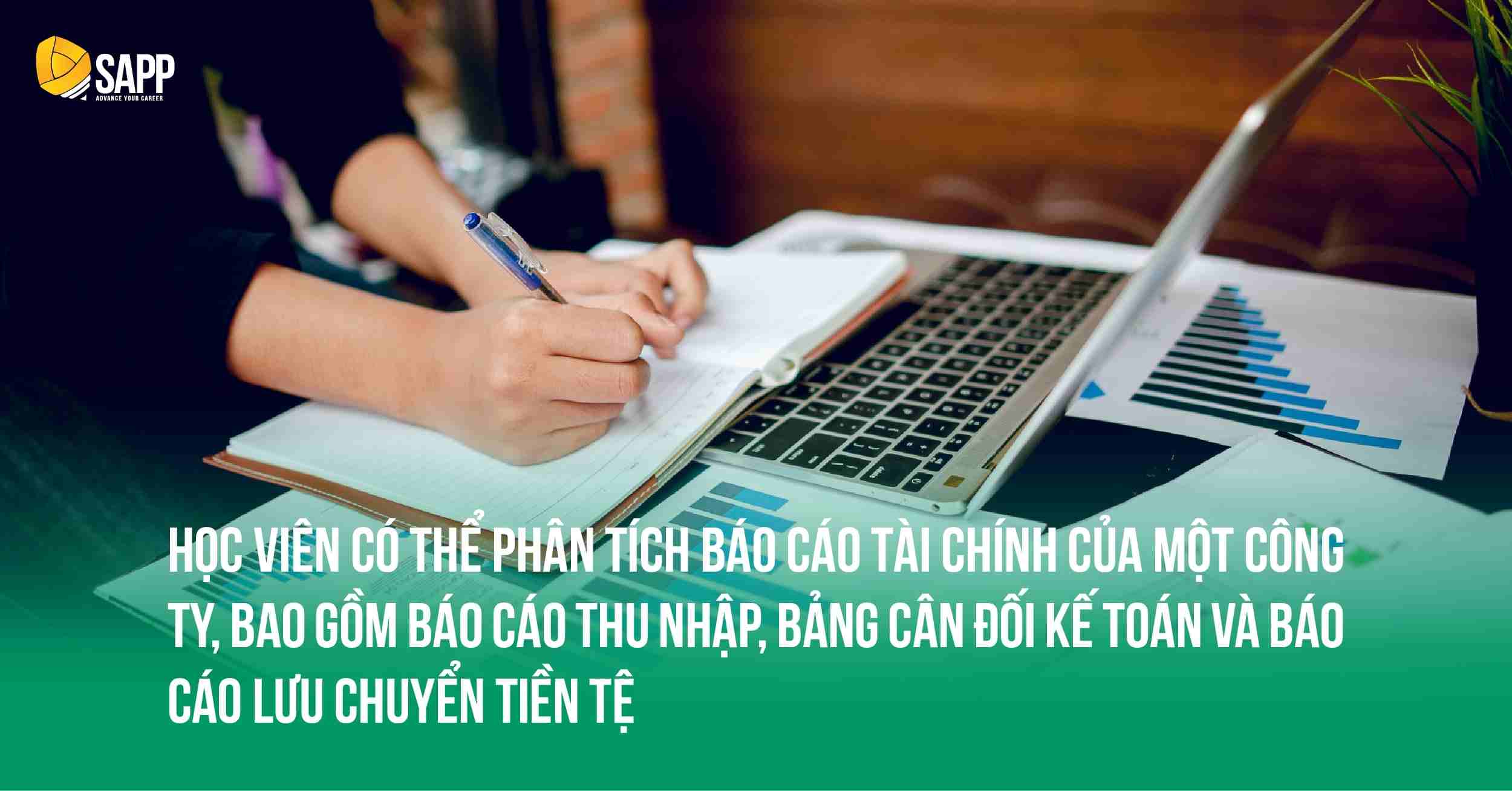 Học viên học được cách phân tích Báo cáo Tài chính của một công ty