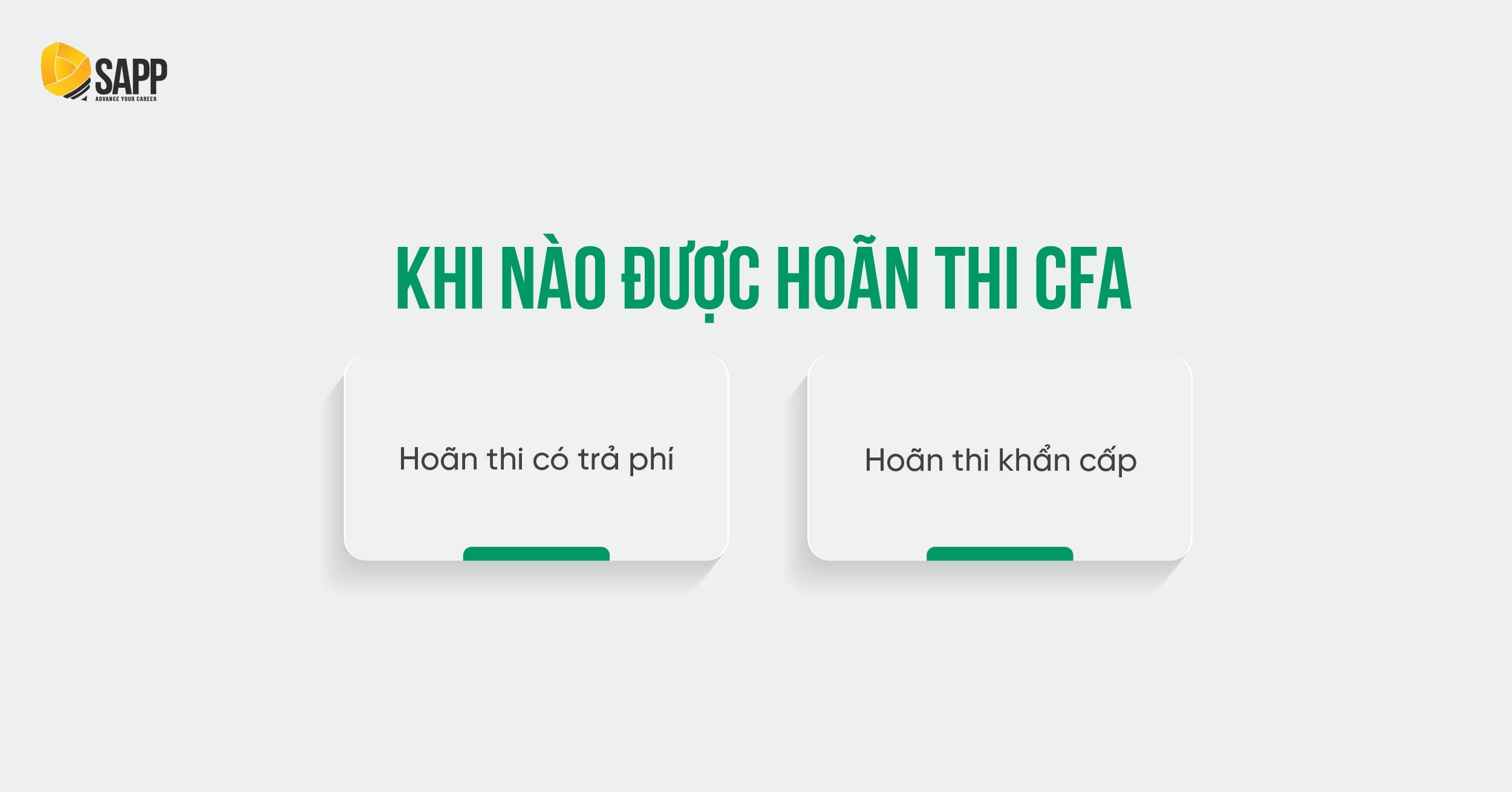 Các hình thức hoãn thi CFA