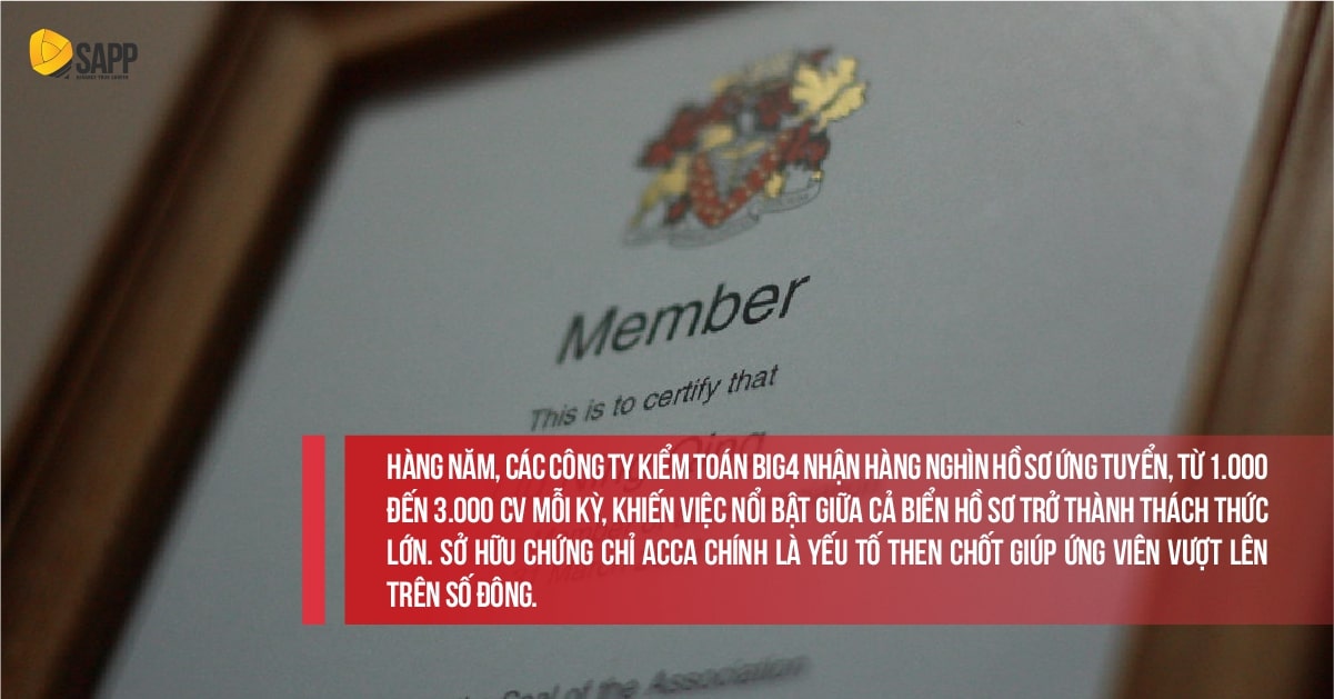 Sở hữu chứng chỉ ACCA là điểm nhấn để có mức lương Big4 tốt hơn 
