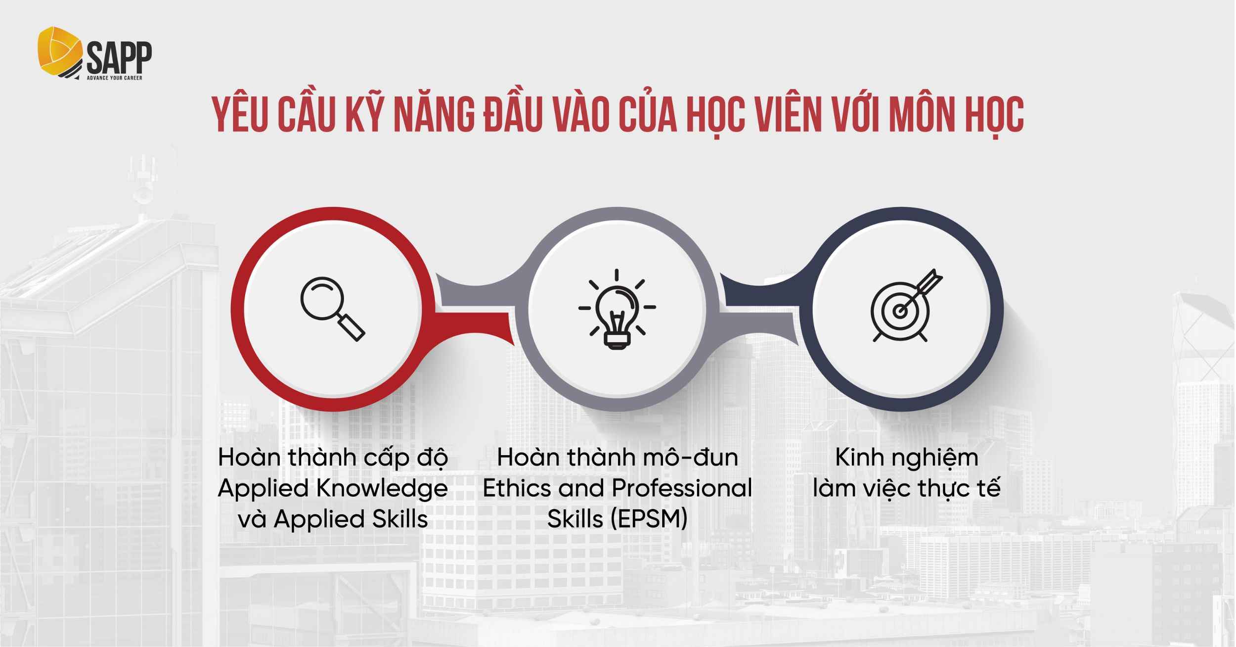 Yêu cầu kỹ năng đầu vào của môn học p1p3 ACCA