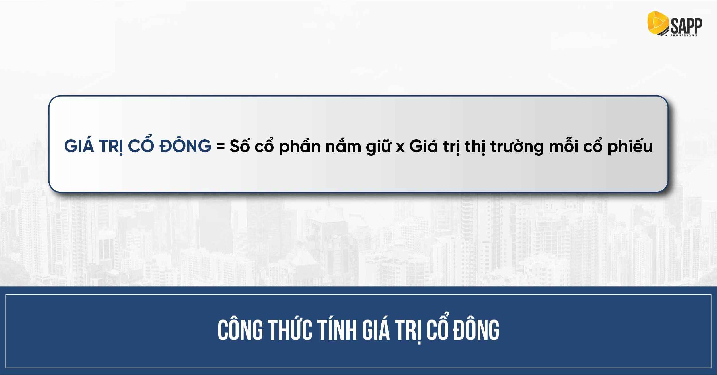 Công thức tính giá trị cổ đông 