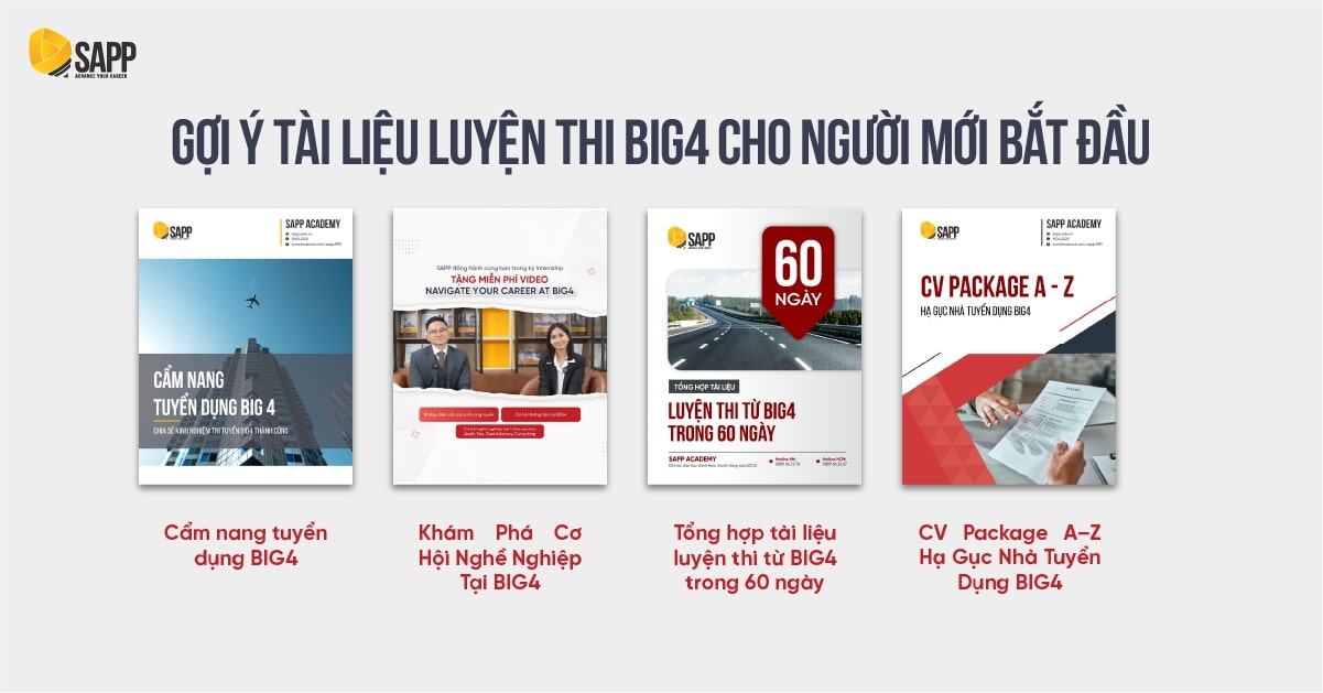 Bộ tài liệu luyện thi Big4 độc quyền tại SAPP 