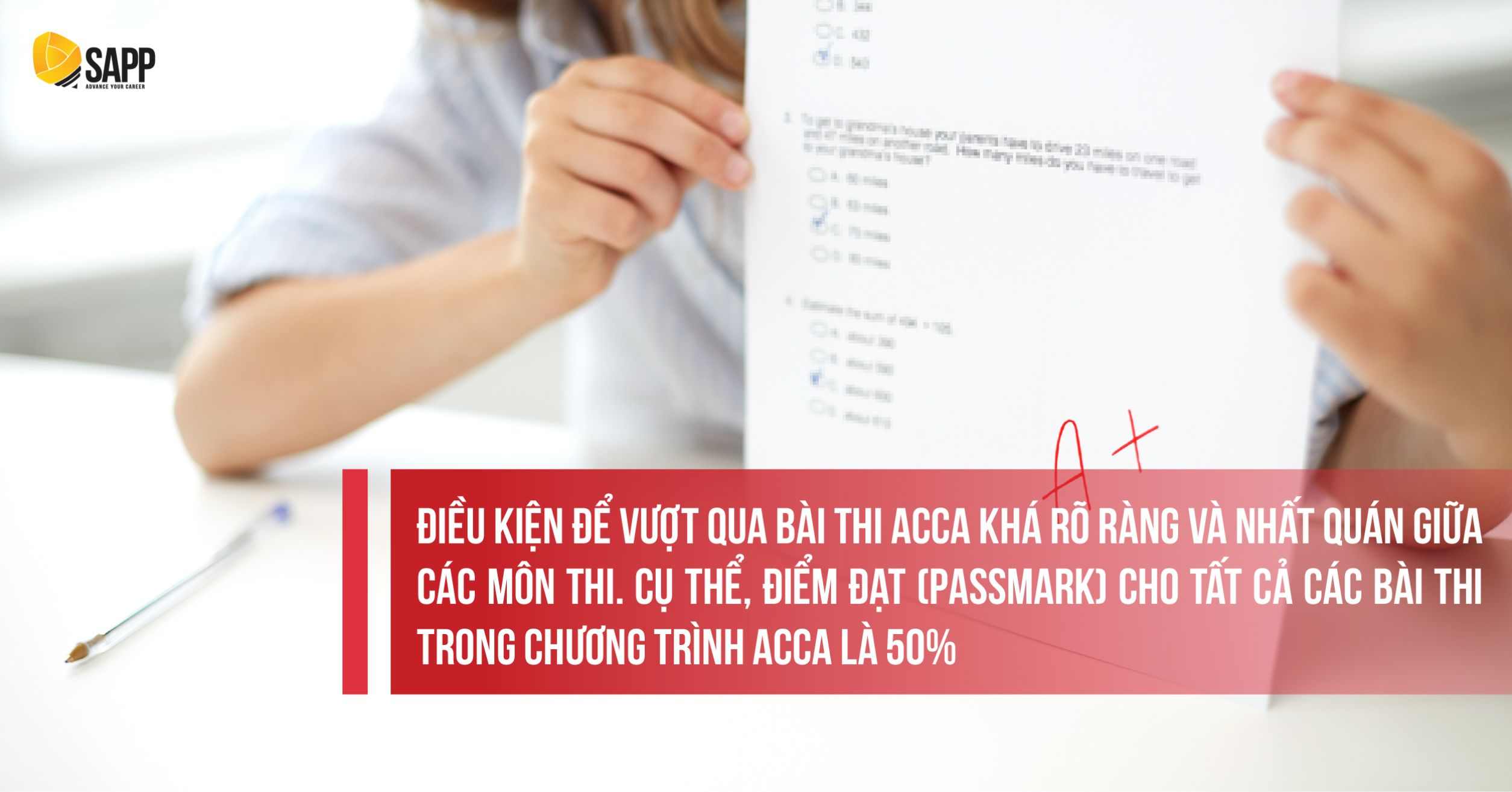 Đạt passmark 50% là đủ điều kiện hoàn thành bài thi 