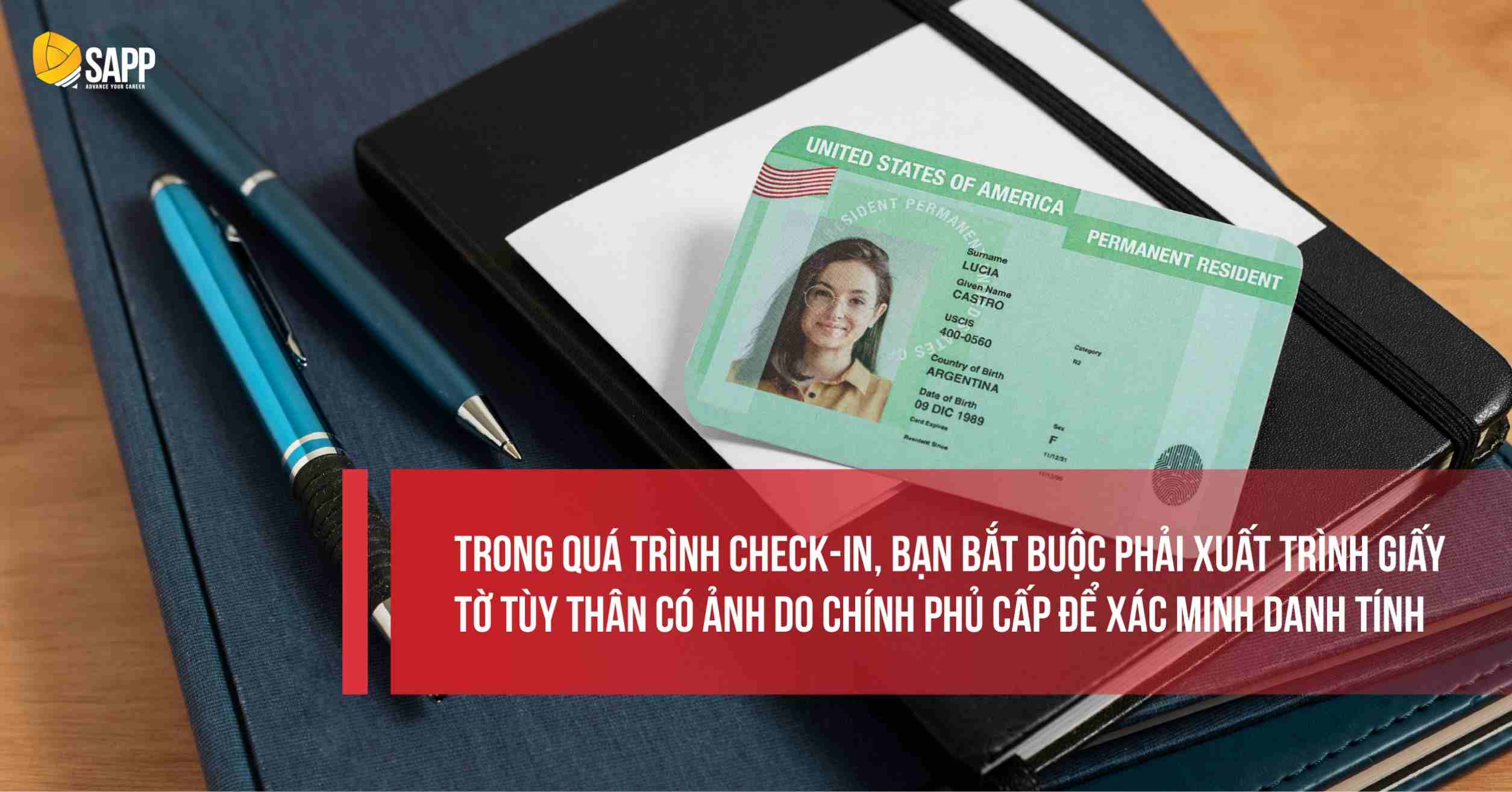 Cần xuất trình giấy tờ tùy thân trong quá trình check-in 