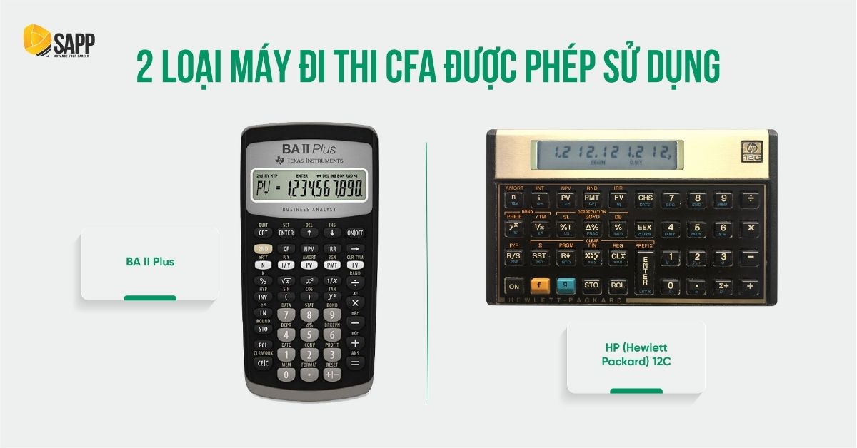 Các loại máy tính được mang vào phòng thi CFA