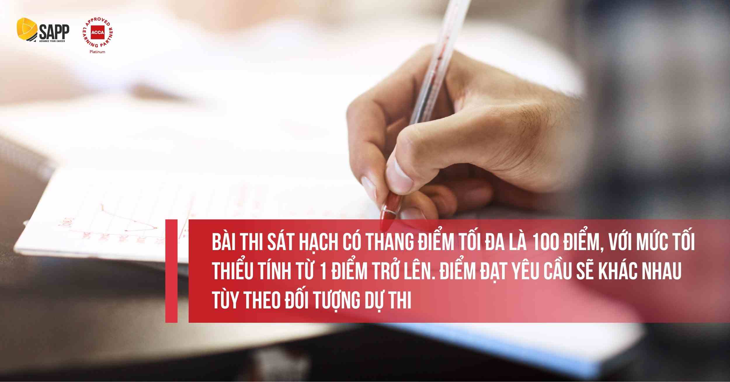 Thang điểm thi chuyển đổi ACCA sang CPA Việt Nam 