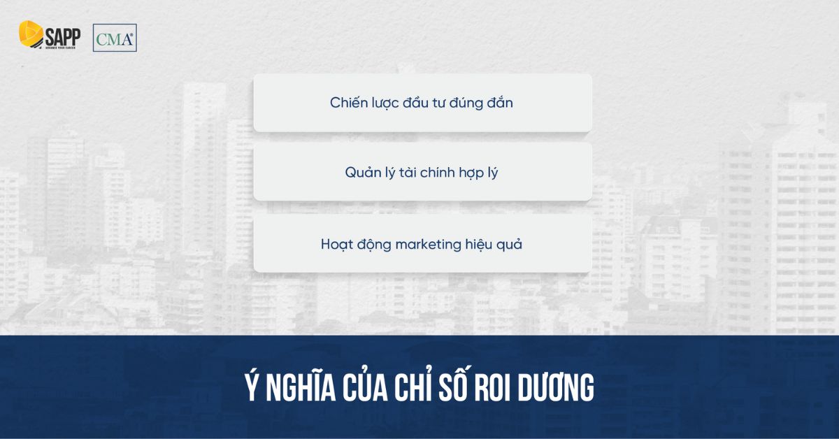 Ý nghĩa của chỉ số ROI dương