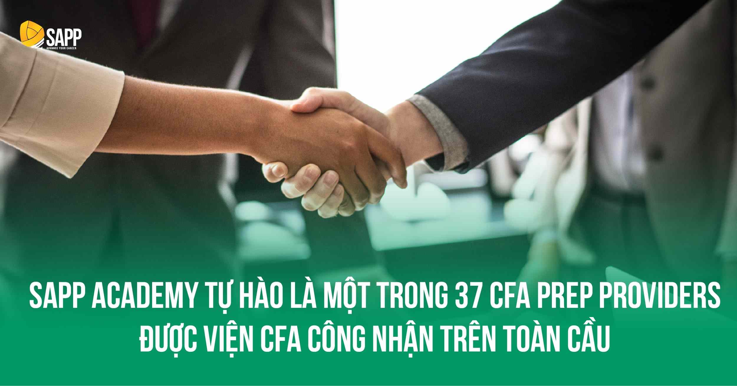 SAPP là 1 trong 37 prep provider chính thức của CFAI 