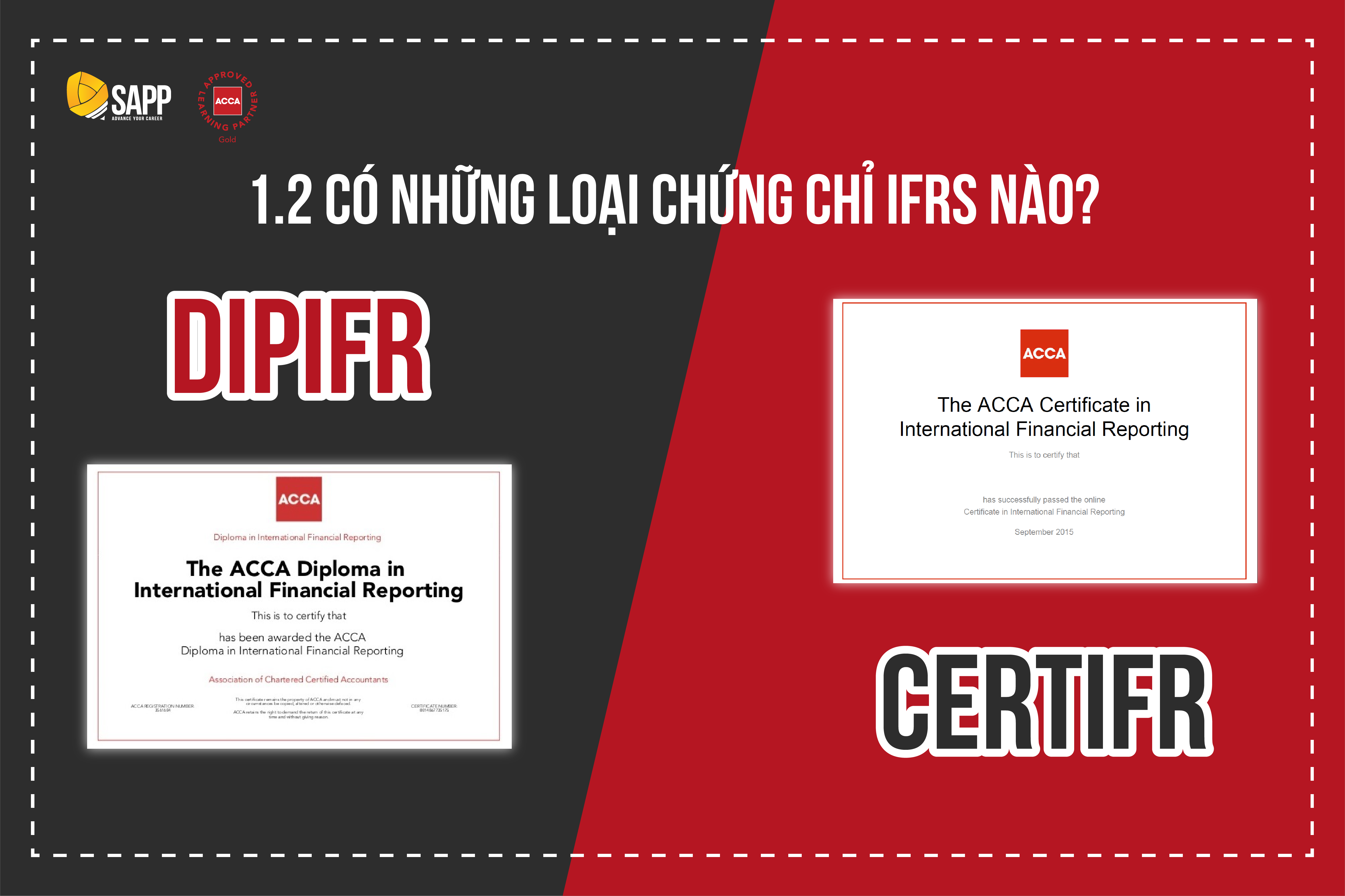 Các loại chứng chỉ IFRS