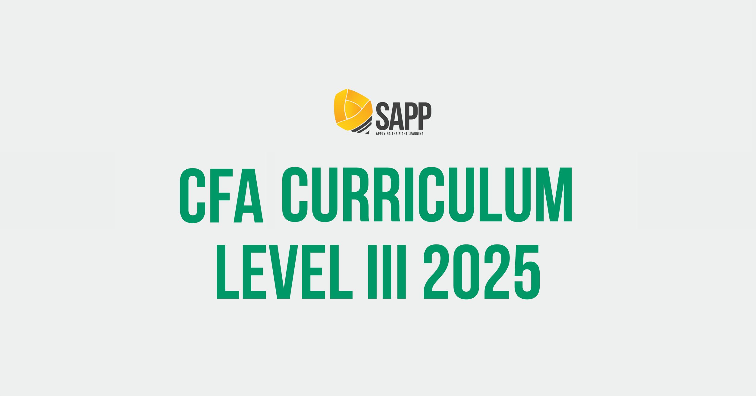 CFA Curriculum 2025 Level 3