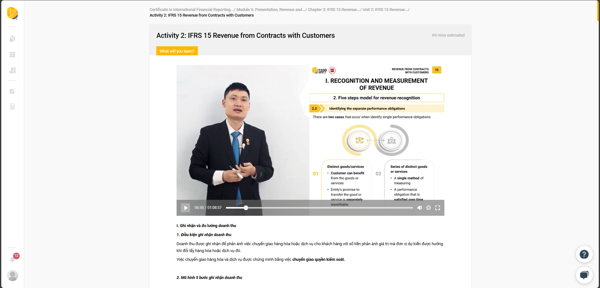 video bai giang trong khoa hoc ifrs online