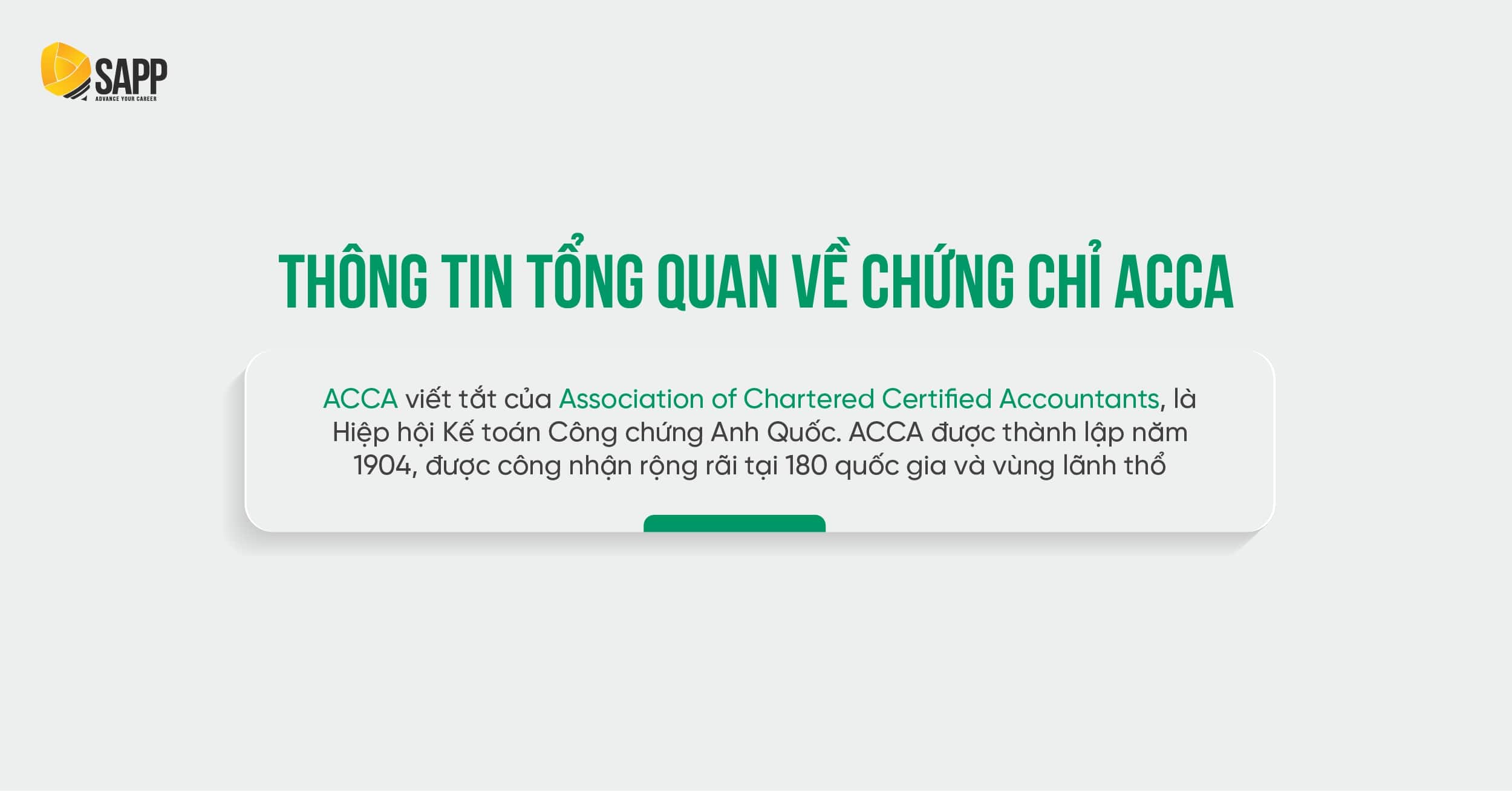 Thông tin tổng quan về chứng chỉ ACCA 