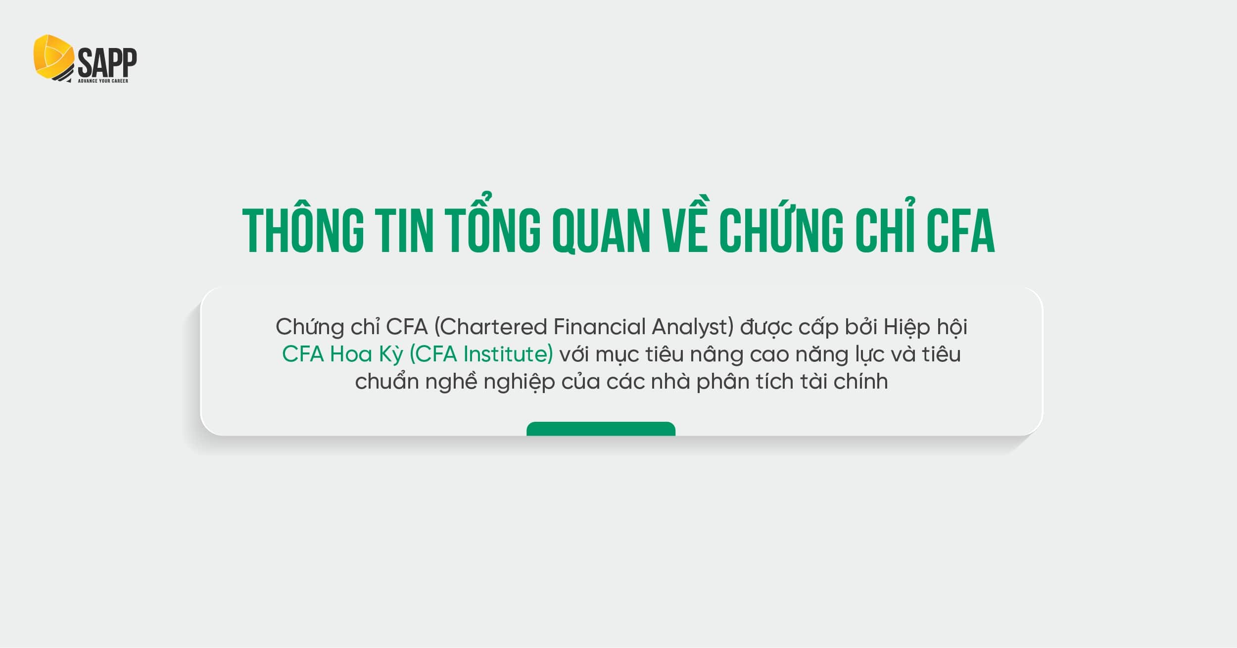 Thông tin tổng quan về chứng chỉ CFA