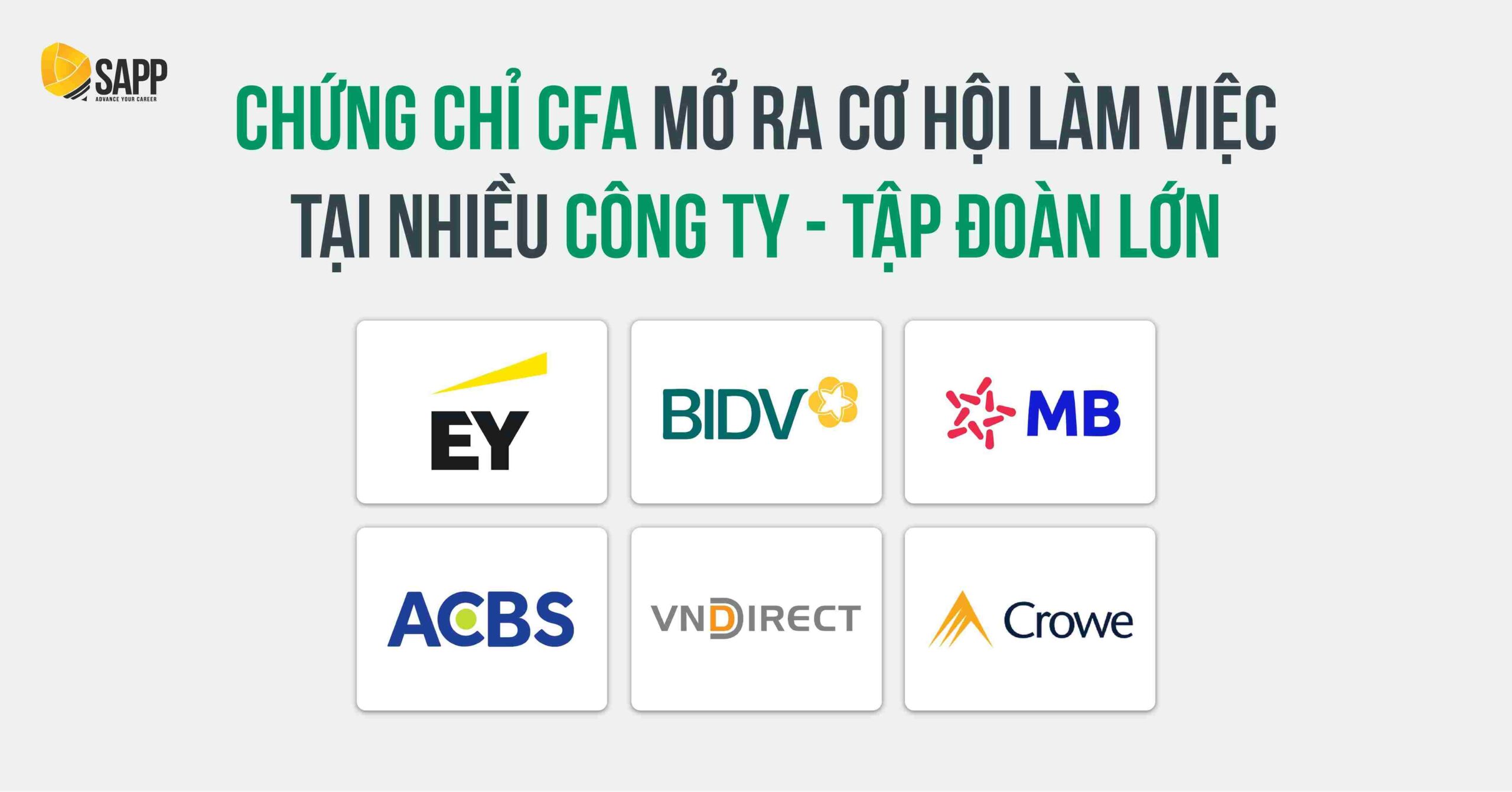 Chứng chỉ CFA mở ra nhiều cơ hội làm việc 