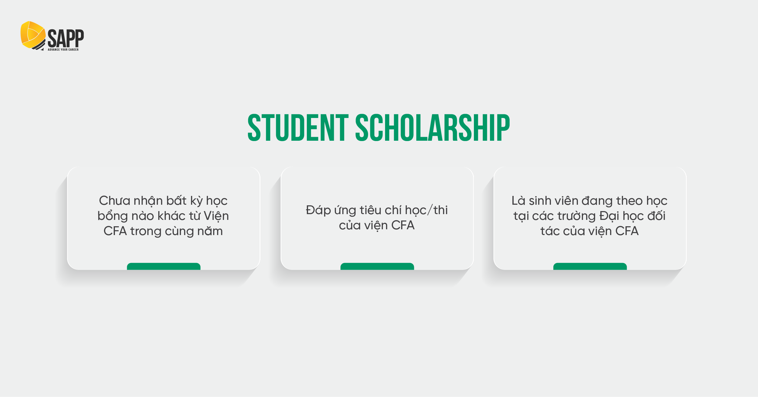 Các tiêu chí cho chương trình Student Scholarship 