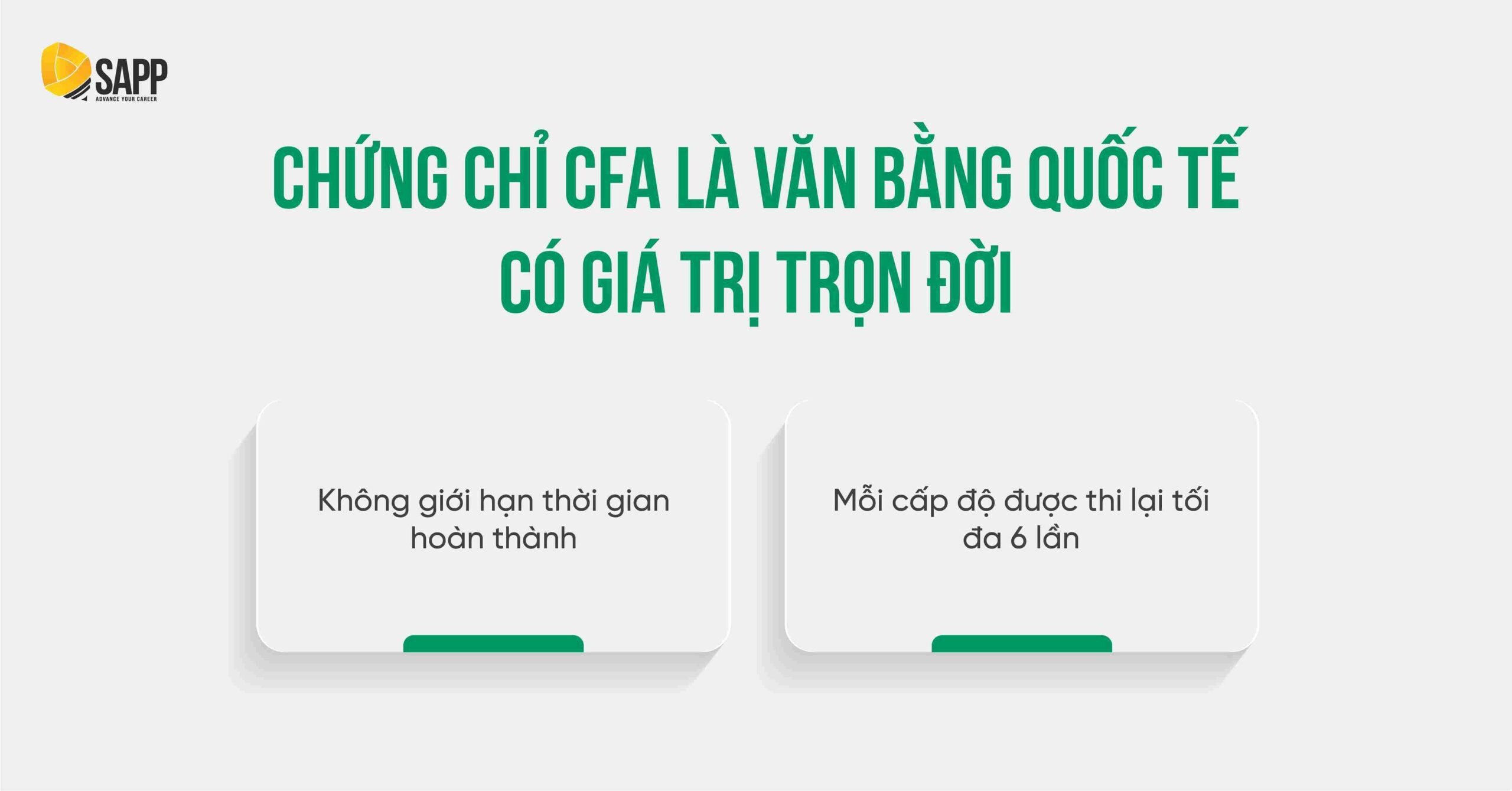 chứng chỉ tài chính CFA là văn bằng có giá trị trọn đời 