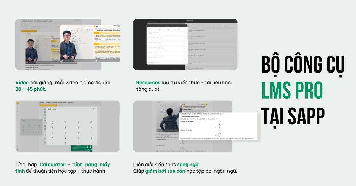 Bộ công cụ hỗ trợ học tập LMS Pro tại SAPP 