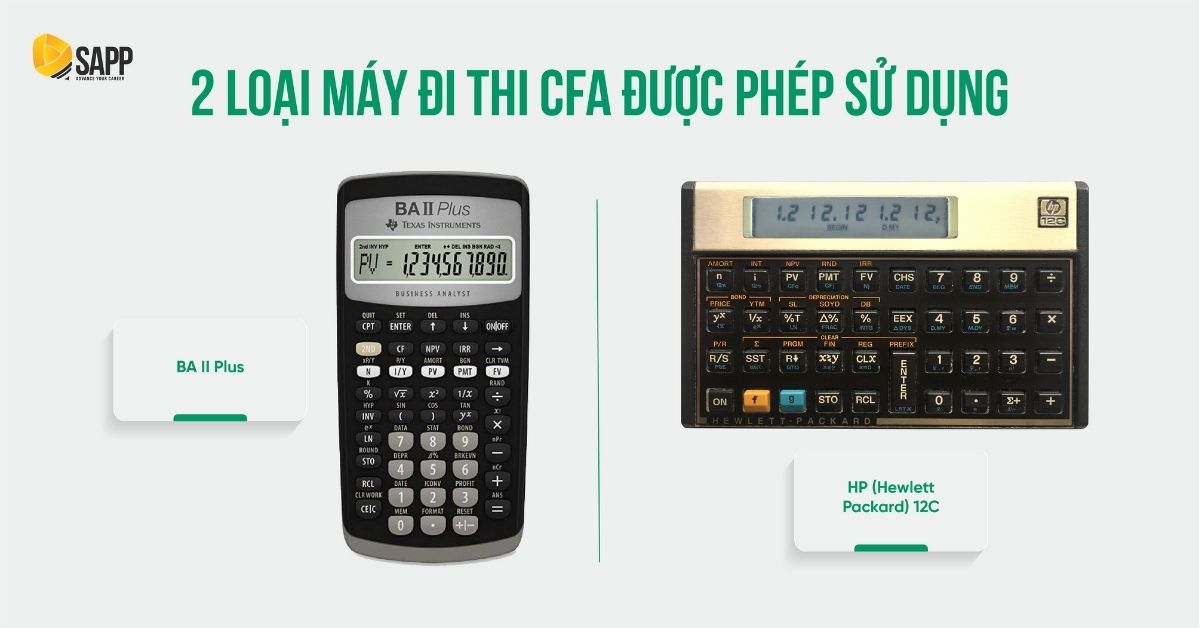 2 loại máy tinh được sử dụng khi thi CFA 