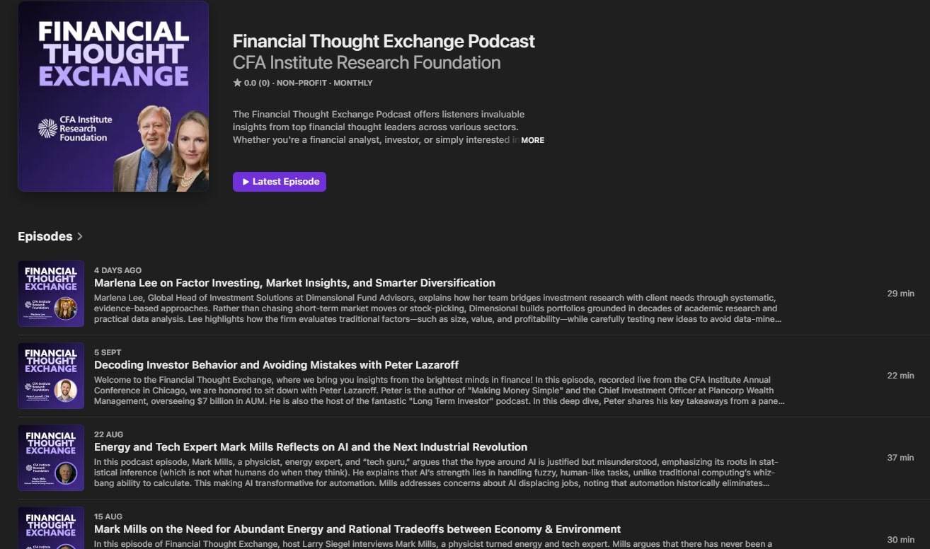 Podcast Financial Thought Exchange