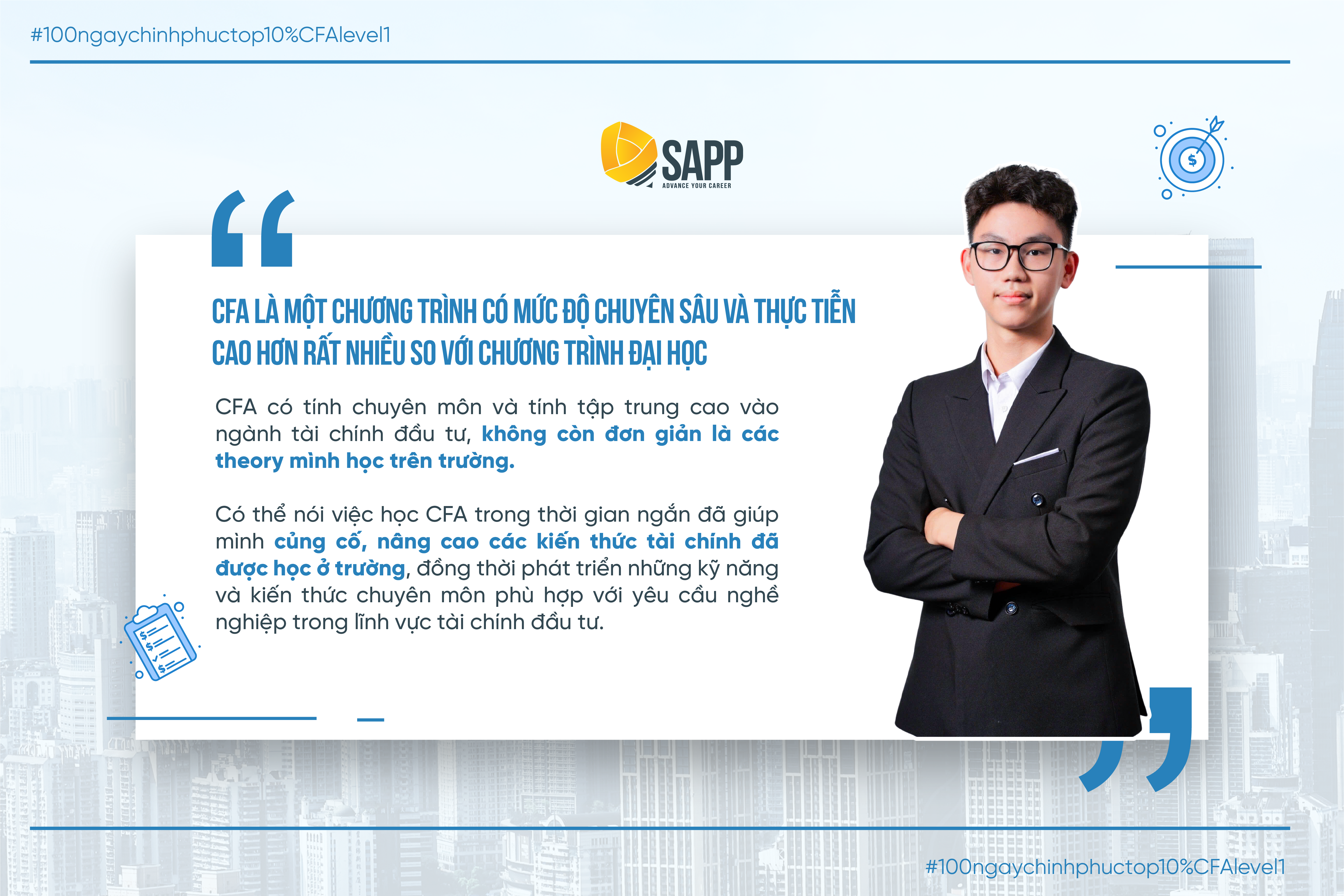 học viên CFA Online Top 10% Lê Tiến Anh