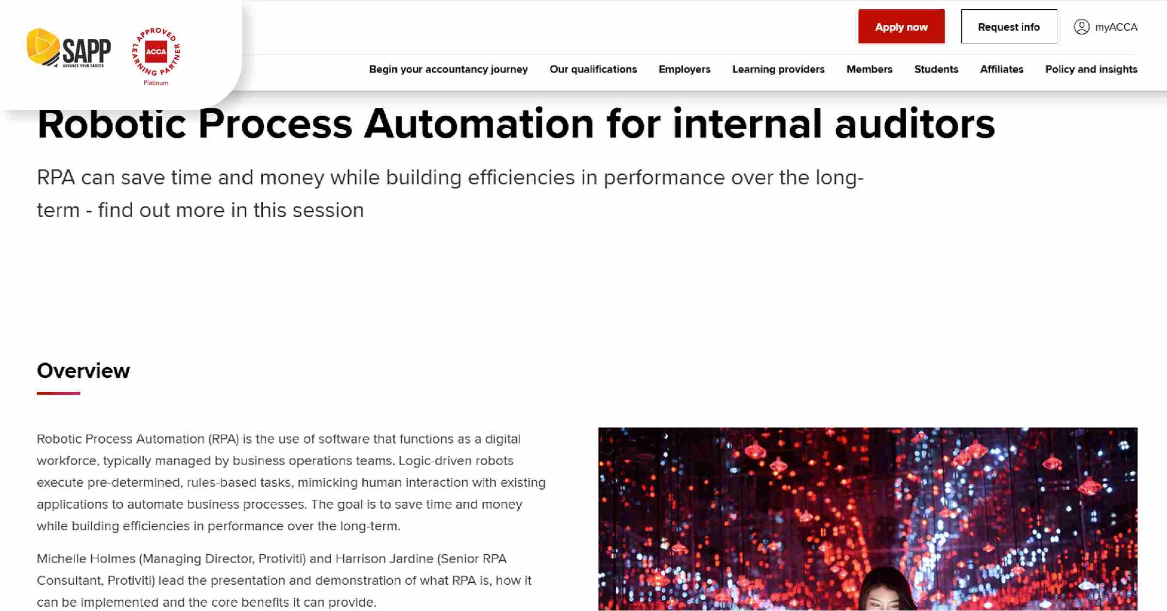 Hội thảo Robotic Process Automation for Internal Auditors dành riêng cho ACCA members 