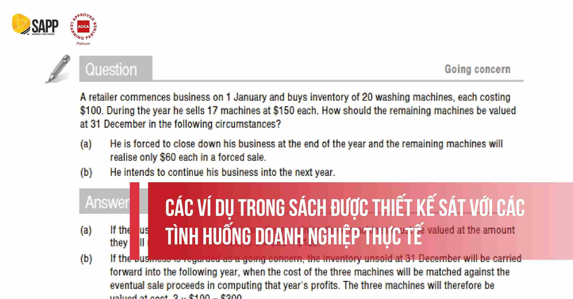 Ví dụ của giáo trình ACCA BPP sát tình hình thực tế 