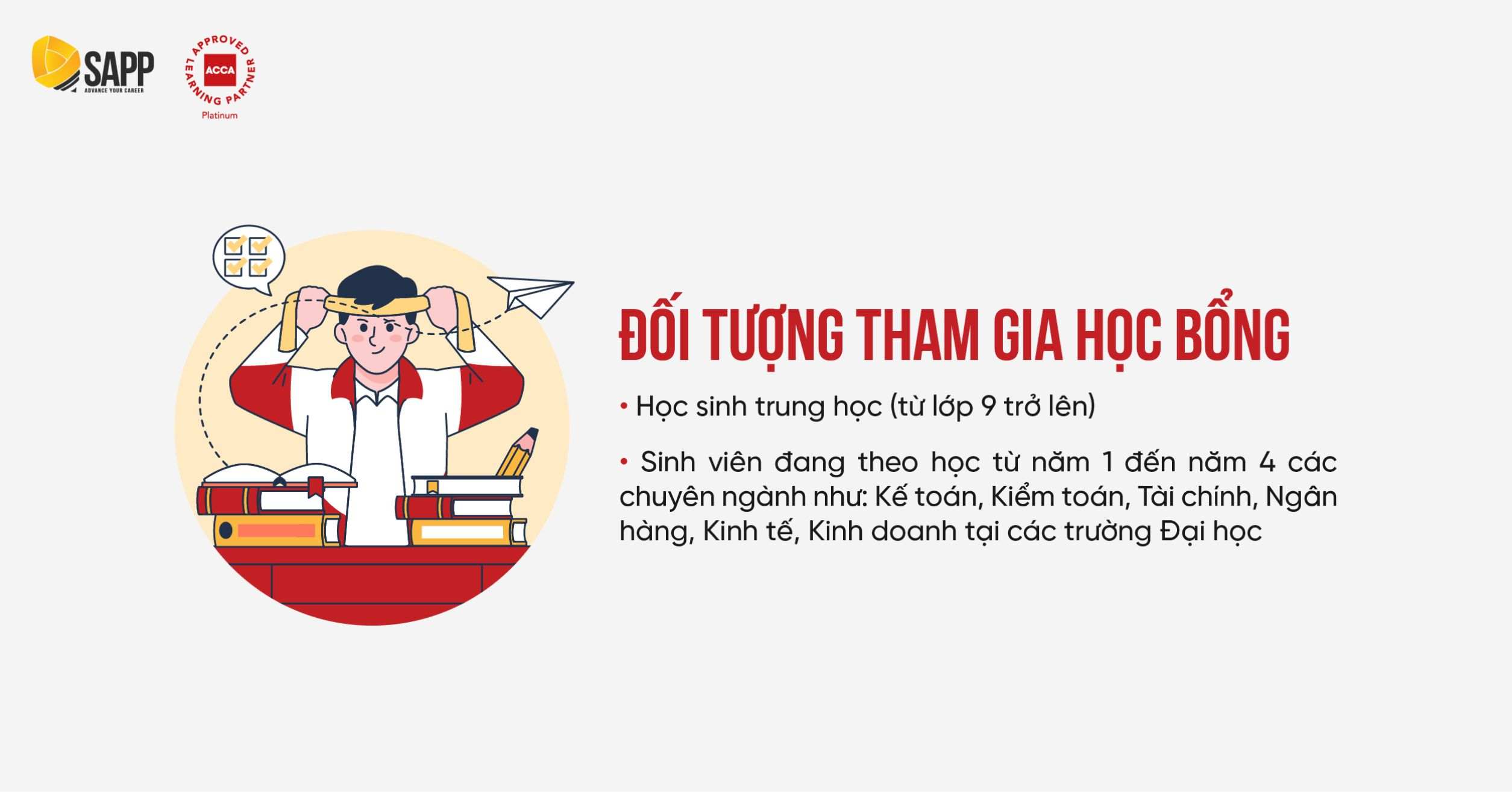 Đối tượng đủ điều kiện tham gia nhận học bổng ACCA Futurist 