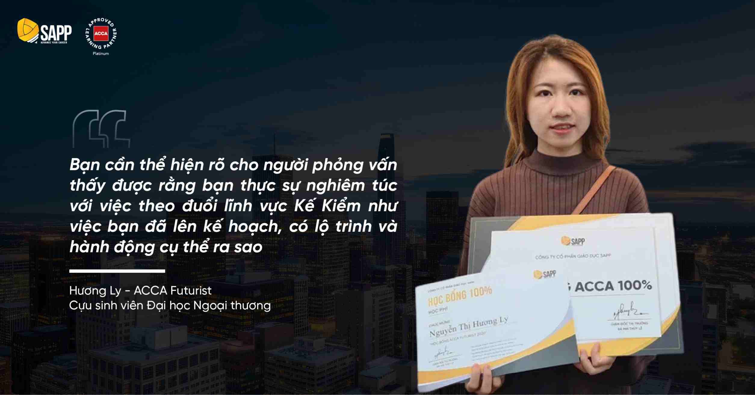 Phỏng vấn học viên Hương Ly đạt học bổng ACCA Futurist 100% tại SAPP 
