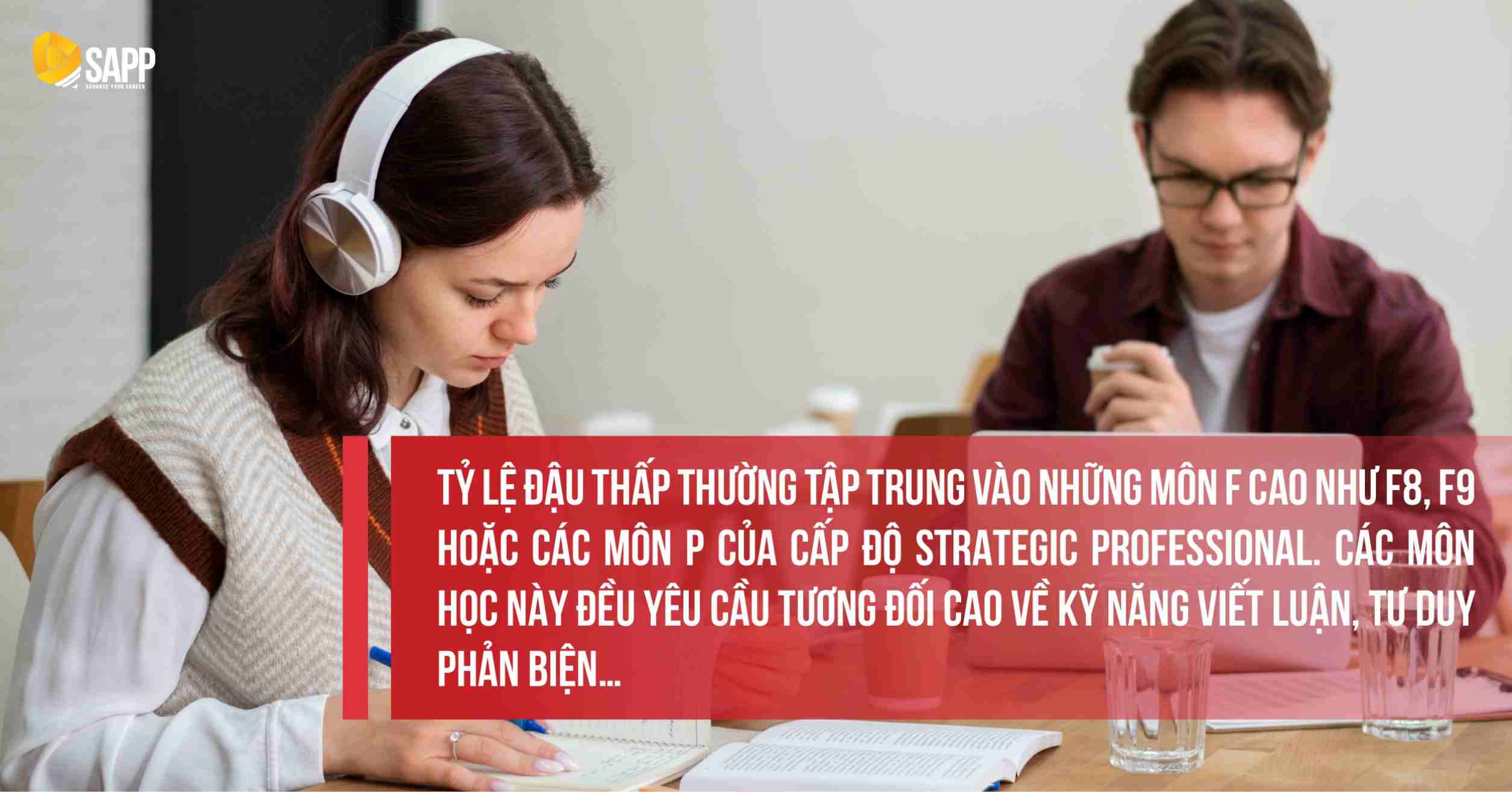 Các môn F cao và P sẽ có pass rate thấp hơn 