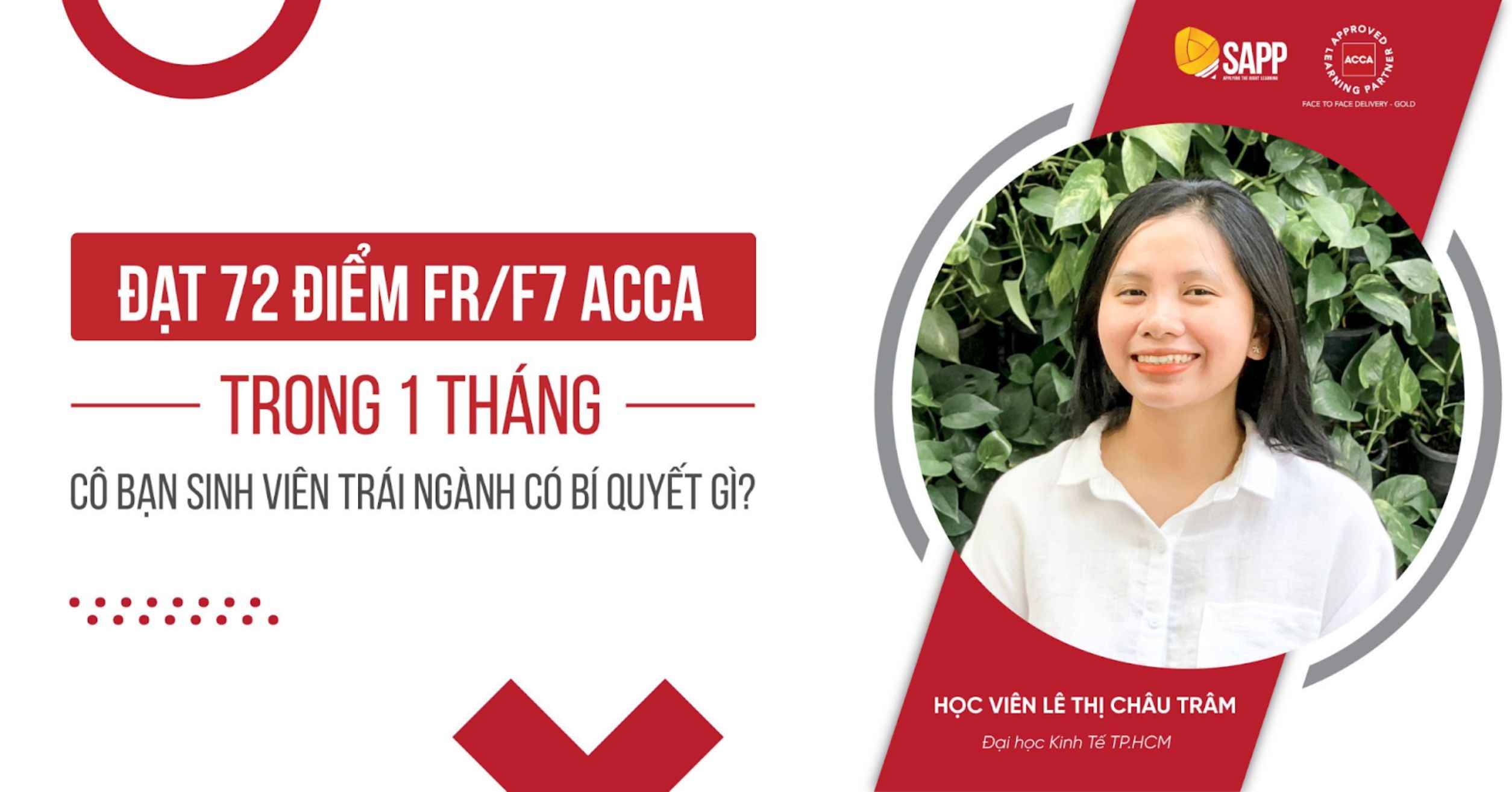 Sinh viên trái ngành đạt 72 điểm FR/F7