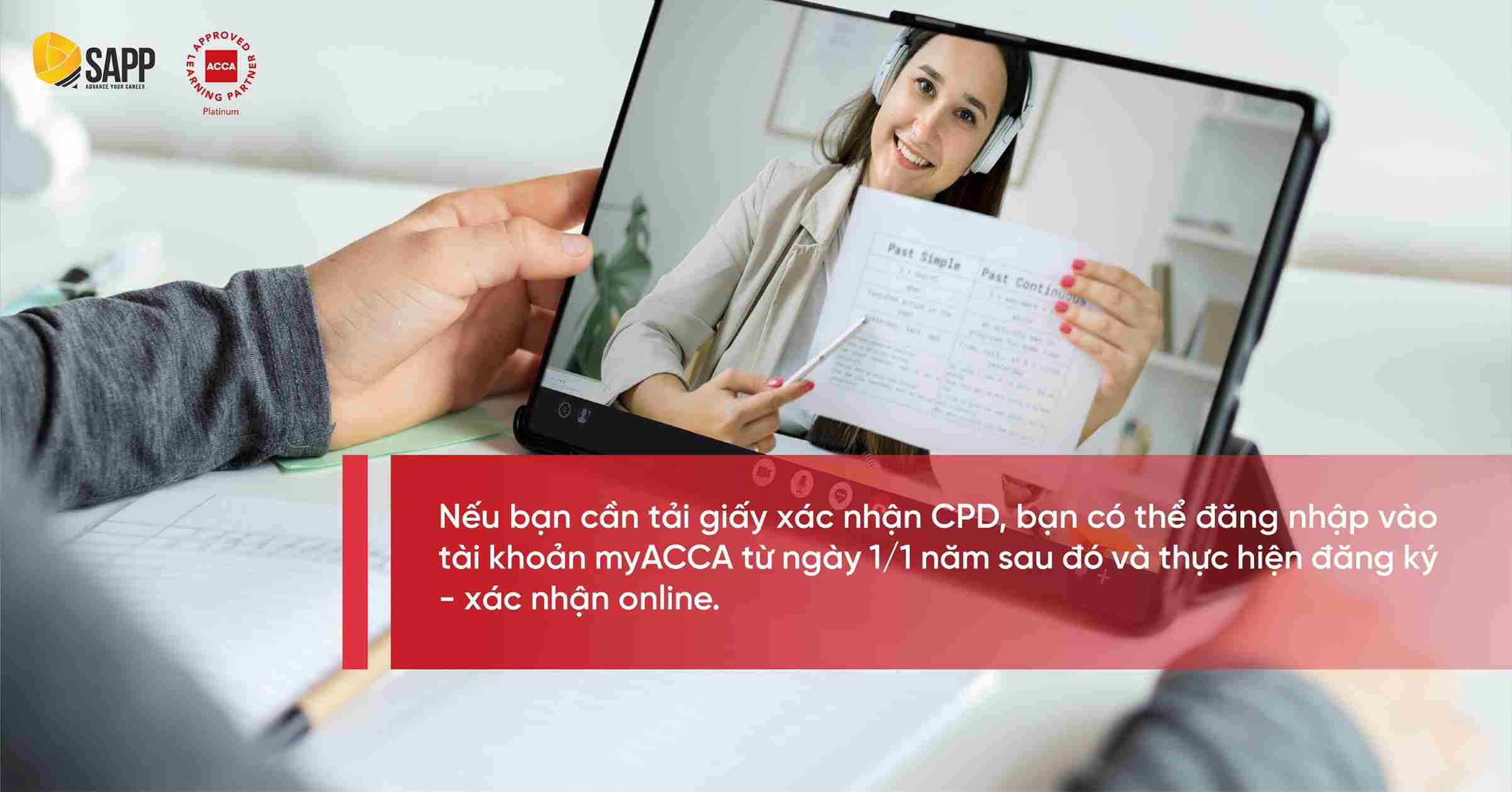 Hướng dẫn tải giấy xác nhận ACCA CPD 