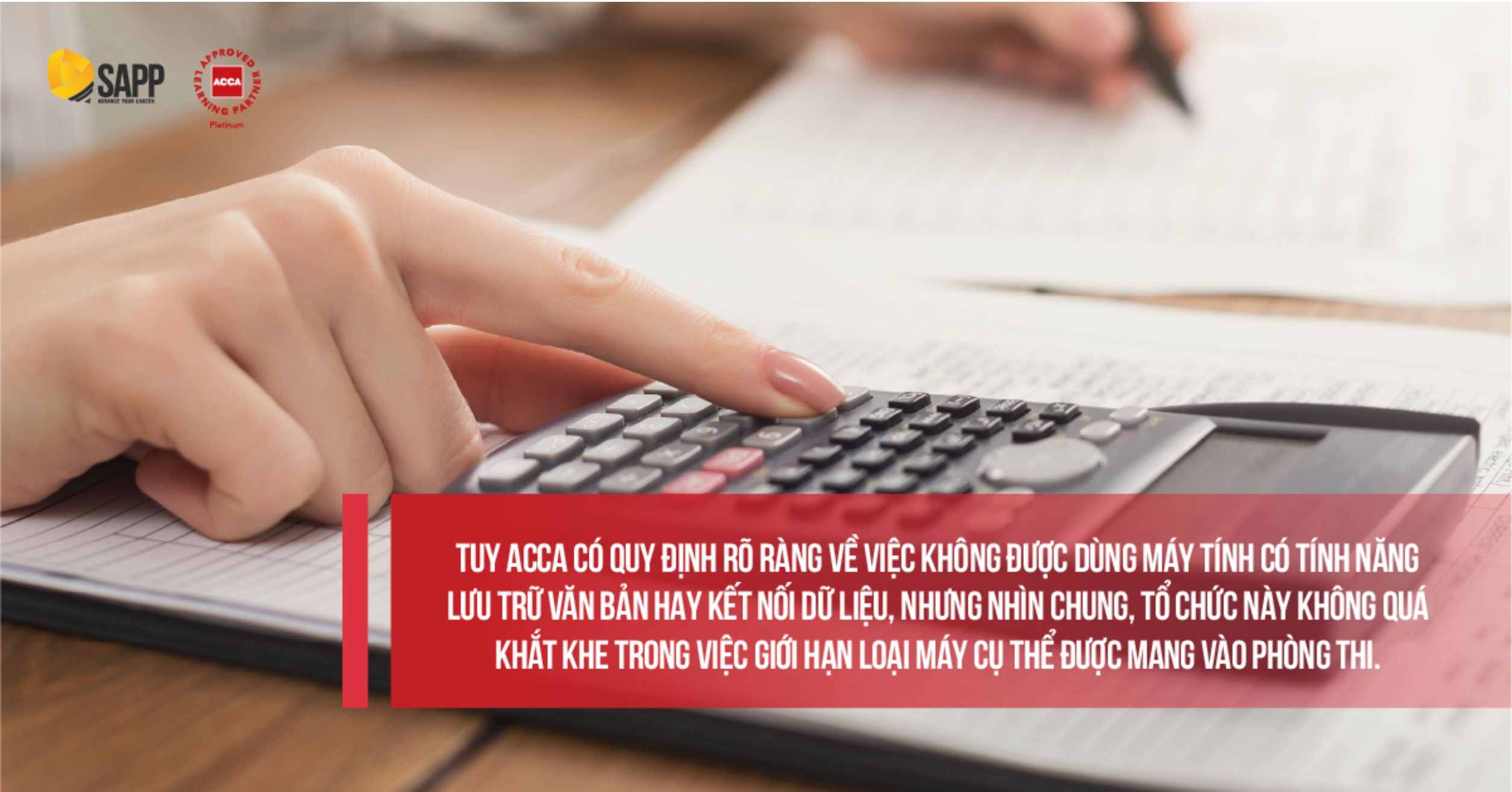 ACCA không quá khắt khe về quy định sử dụng máy tính trong phòng thi 