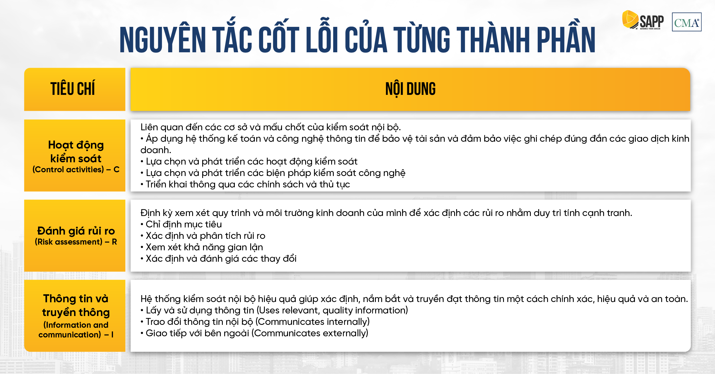 Nguyên tắc cốt lõi trong thành phần kiểm soát nội bộ-1