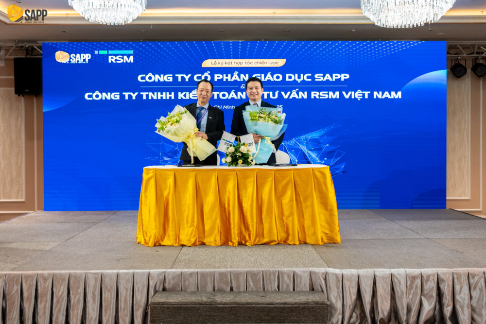 Lễ ký kết hợp tác chiến lược giữa SAPP Edu và RSM Việt Nam tại TP.HCM, dưới sự chứng kiến của cộng đồng chuyên gia ngành tài chính – kế - kiểm toán