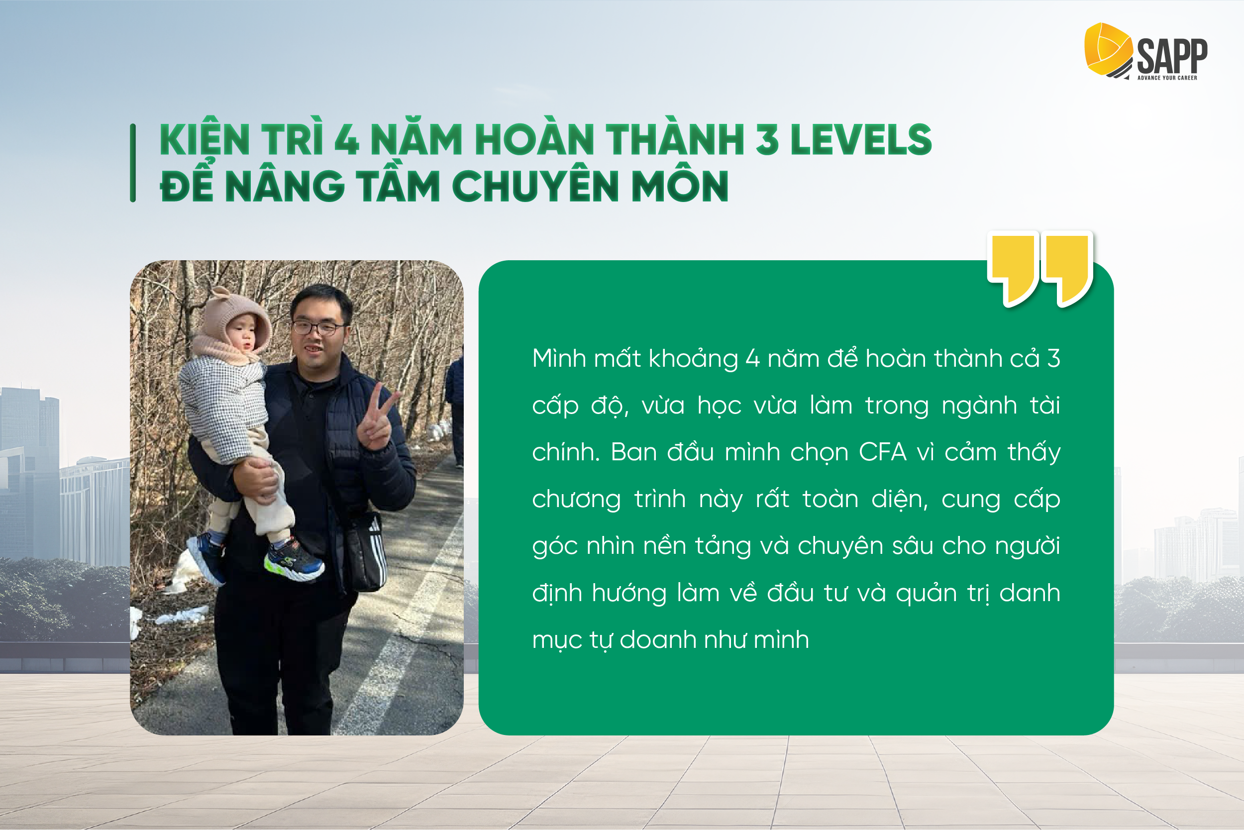 Học viên pass CFA Nguyễn Trần Thanh