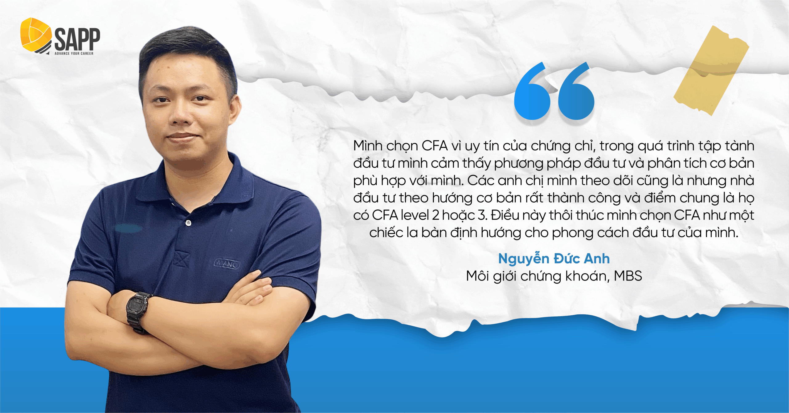 CFA là la bàn định hướng cho Đức Anh