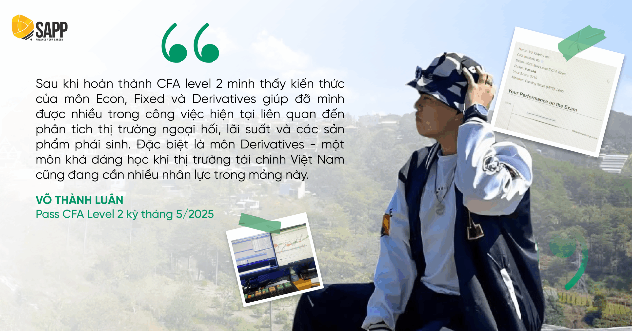 Lợi ích CFA level 2 với Võ Thành Luân